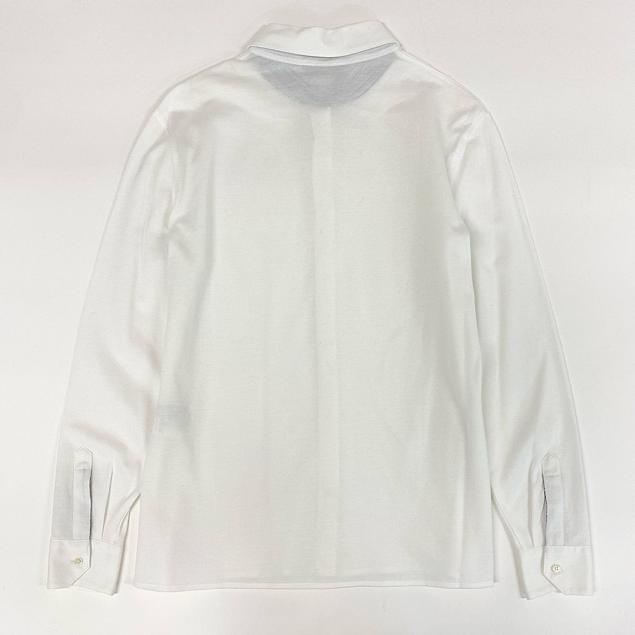 61g23 MISSONI ミッソーニ 鹿の子 長袖シャツ ロングスリーブ 42 ホワイト コットン レディース