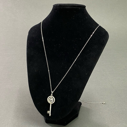 c26 SWAROVSKI スワロフスキー ラインストーン キーチャーム ネックレス シルバー アクセサリー ジュエリー ビジュー