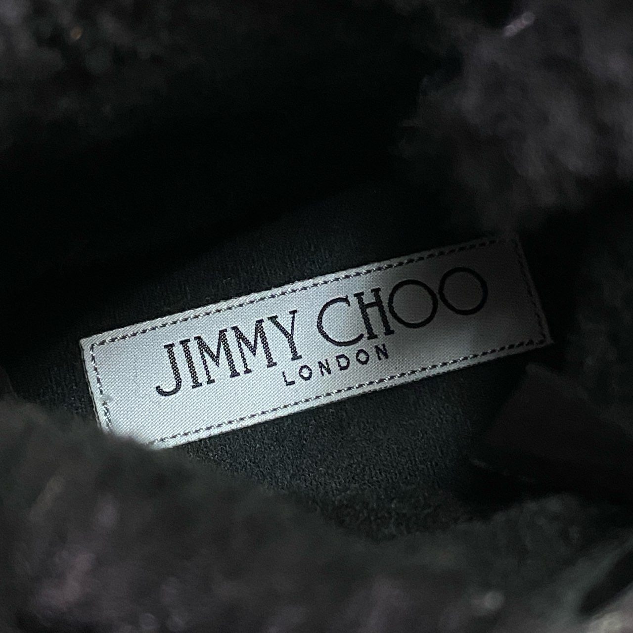 2j25 定価¥246,000 JIMMY CHOO ジミーチュウ Voyager Boots ボヤージャー ブーツ 36 1/2 ブラック レザー ボンボリ ボア ファー シューズ イタリア製