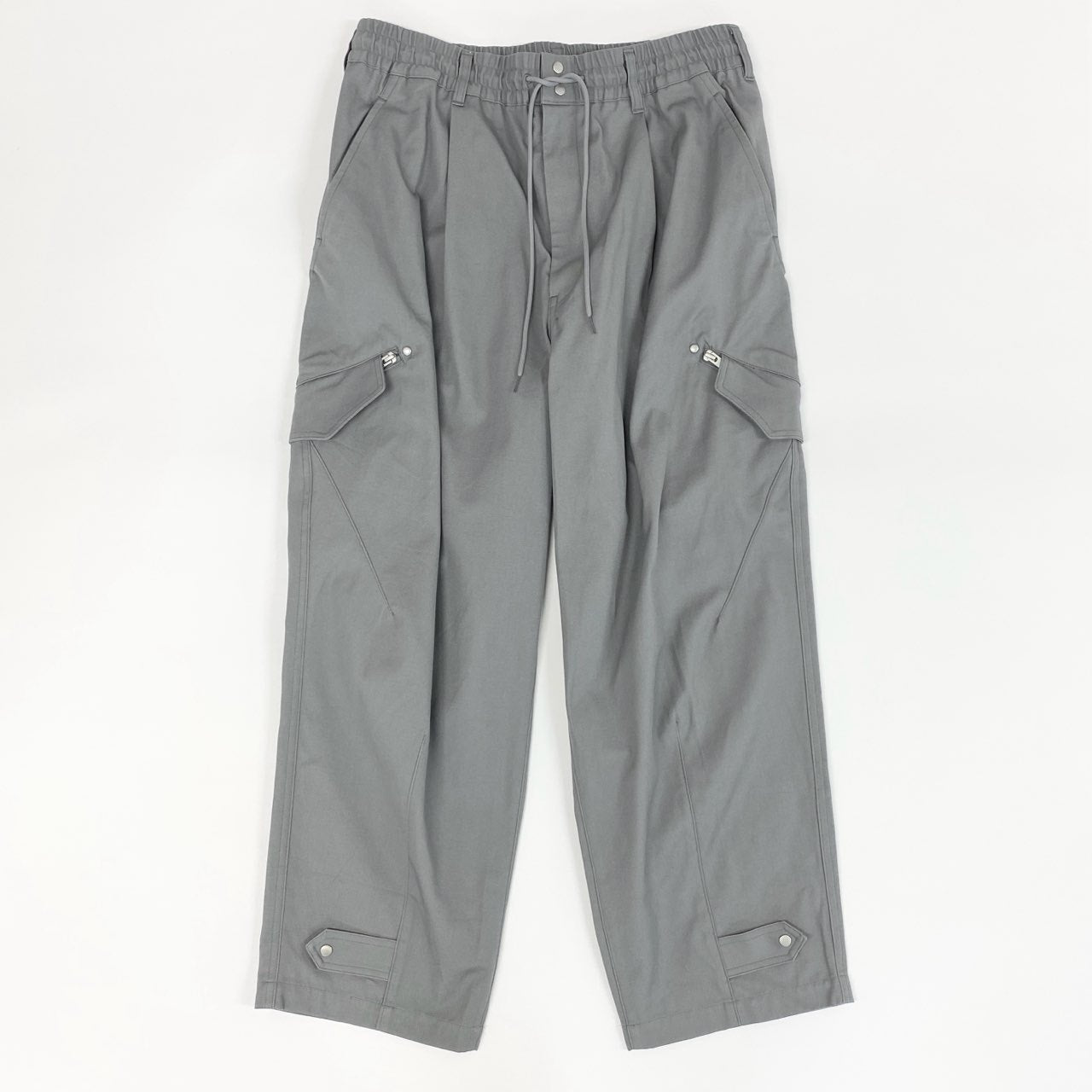 38f9 Y-3 ワイスリー アディダス ヨウジヤマモト Workwear Cargo Pants カーゴパンツ ボトムス ウエストゴム IV7744 Mサイズ グレー コットン メンズ