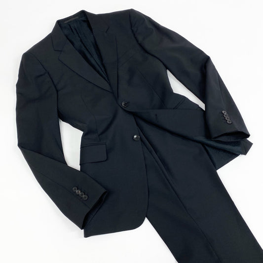 40a24 《美品》 GUCCI グッチ インターロッキングG フォーマル スーツ セットアップ 75907G 46 ブラック ビジネス セレモニー イタリア製