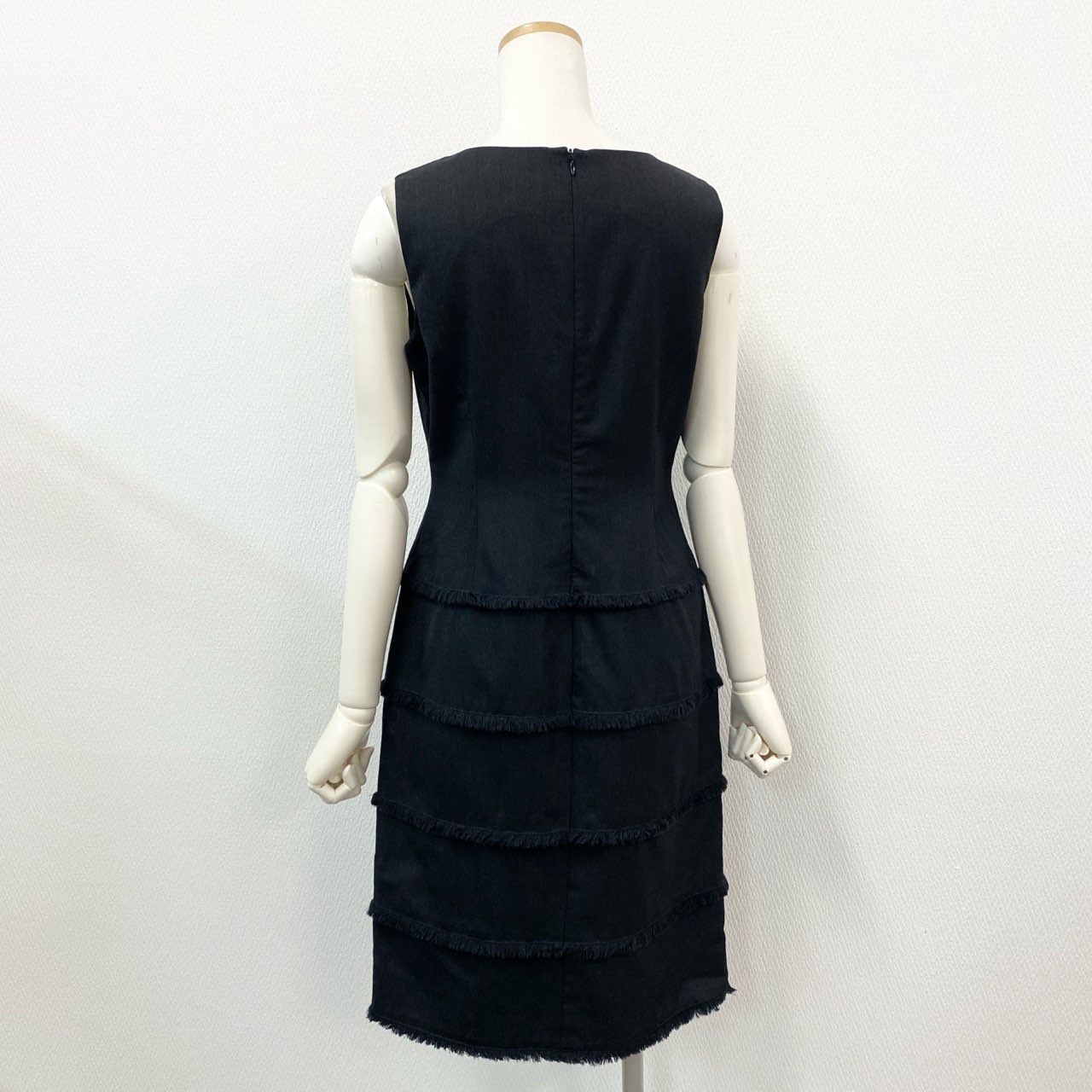 35l27 《美品》 FOXEY BOUTIQUE フォクシー ブティック お受験スーツ セットアップ ジャケット/ノースリーブワンピース 2点セット サイズ42 グレー レディース 日本製