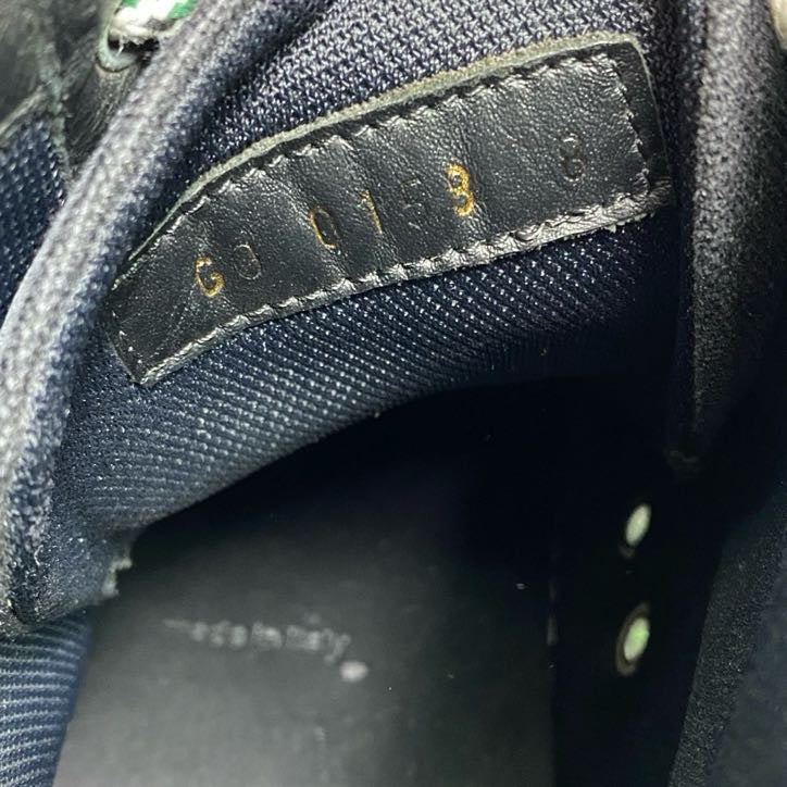 4f4 LOUIS VUITTON ルイヴィトン タトゥーライン LV ハイカットスニーカー 8 ブラック シューズ イタリア製