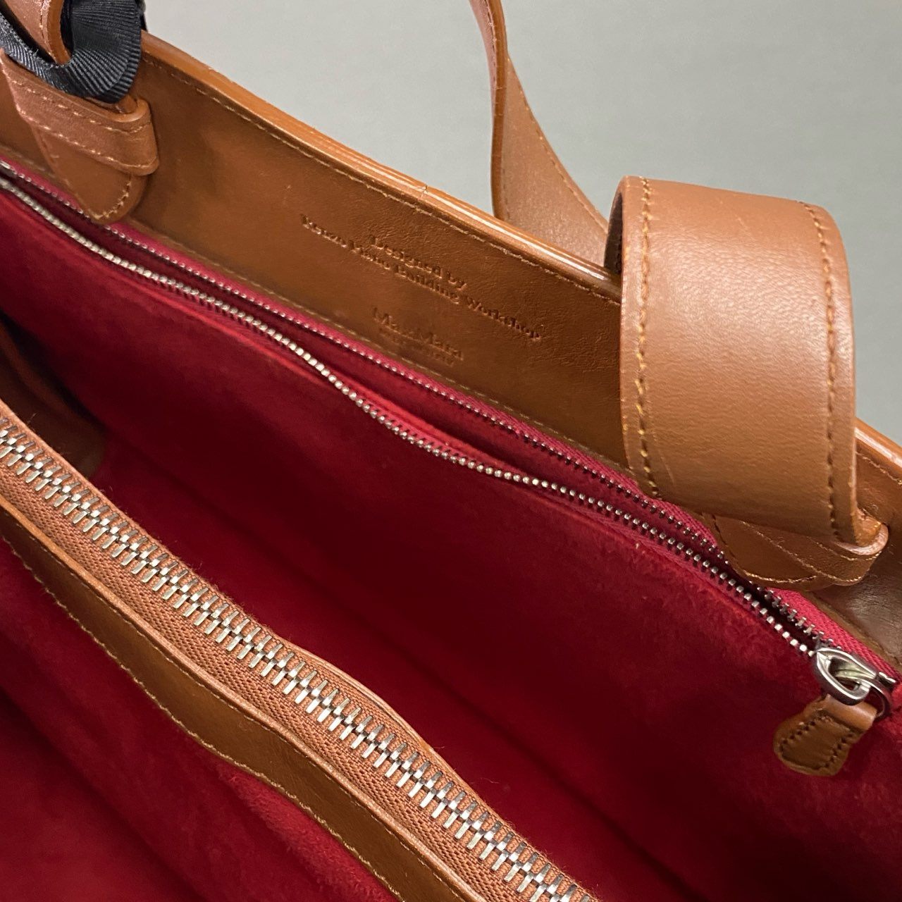 Cb10 定価¥267,300 Max Mara マックスマーラ Whitney Bag ホイットニーバッグ ブラウン レザー by Renzo Piano 2WAY 高級 鞄