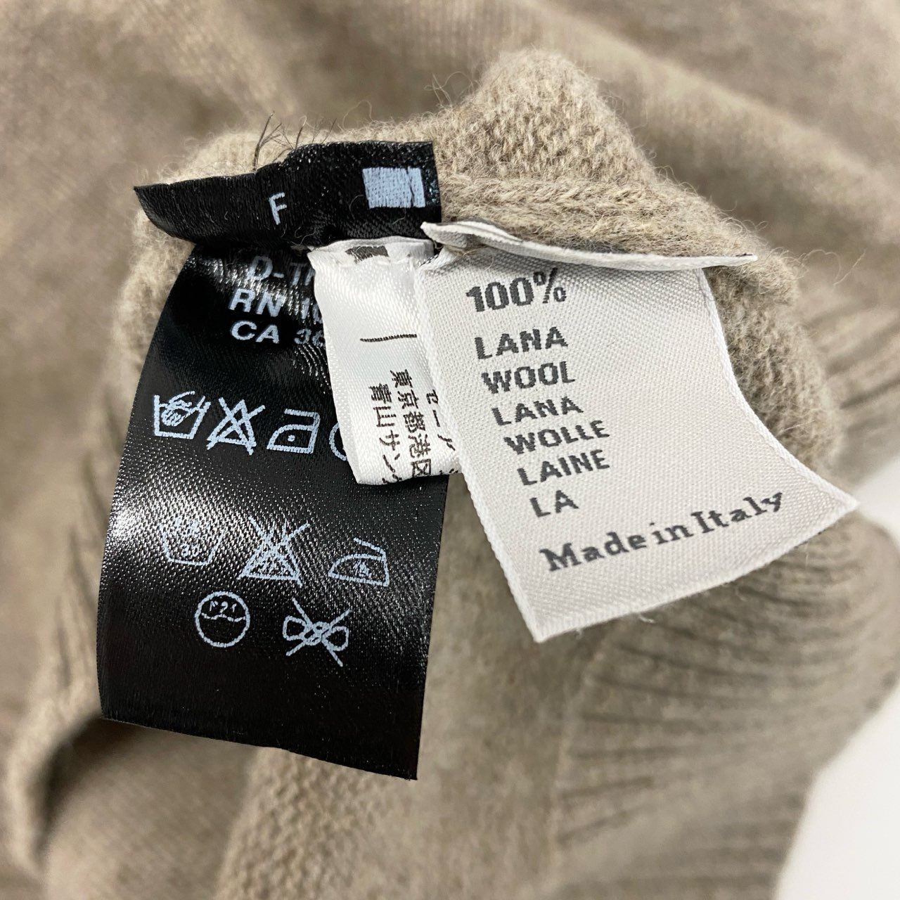 2f6 Ermenegildo Zegna エルメネジルド ゼニア ハーフジップ ニット セーター ドライバーズニット トップス 52 L ブラウン系 ウール