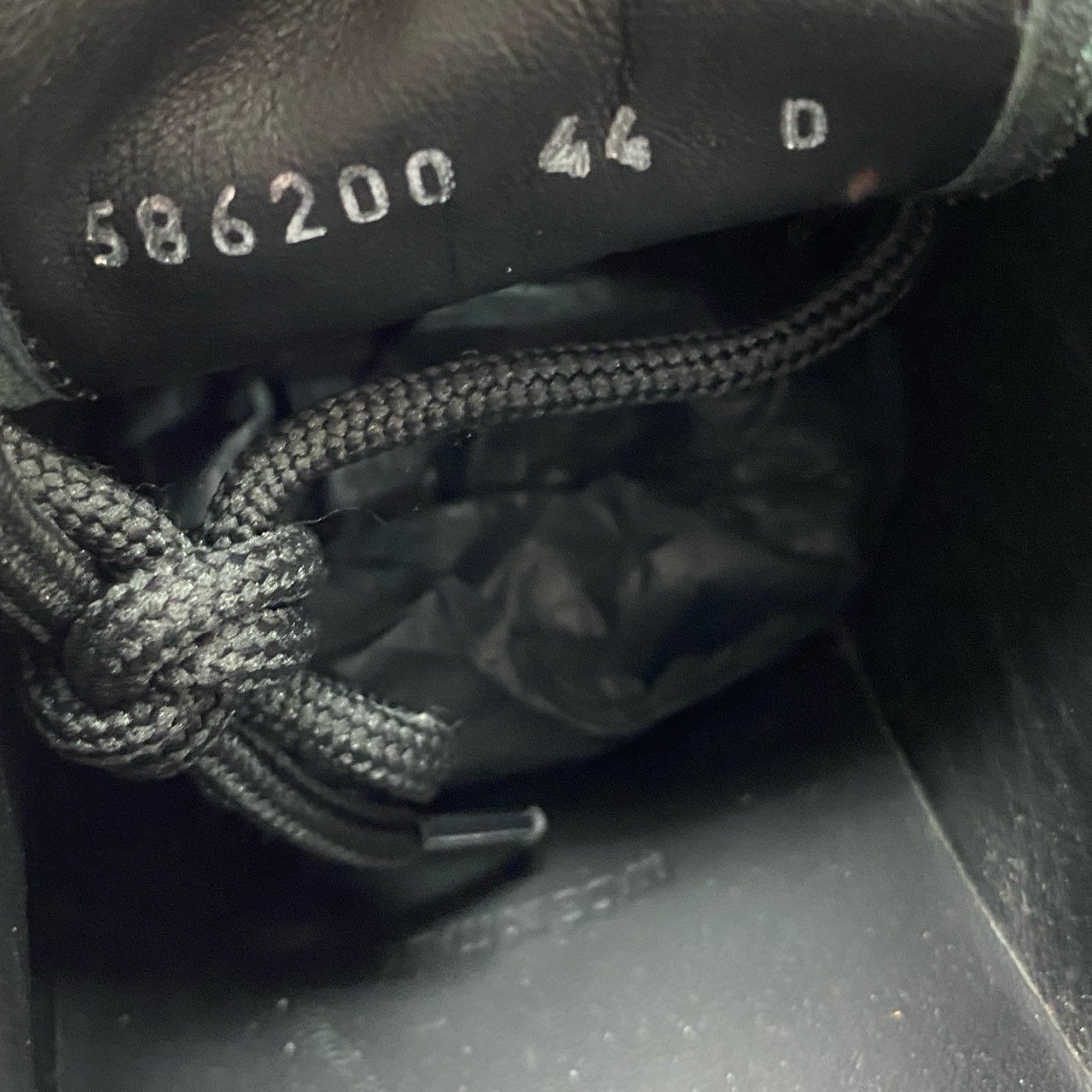 2f6 Alexander McQUEEN アレキサンダーマックイーン ハイブリット レースアップ レザースニーカー サイズ44 ブラック メンズ 男性用 シューズ 靴