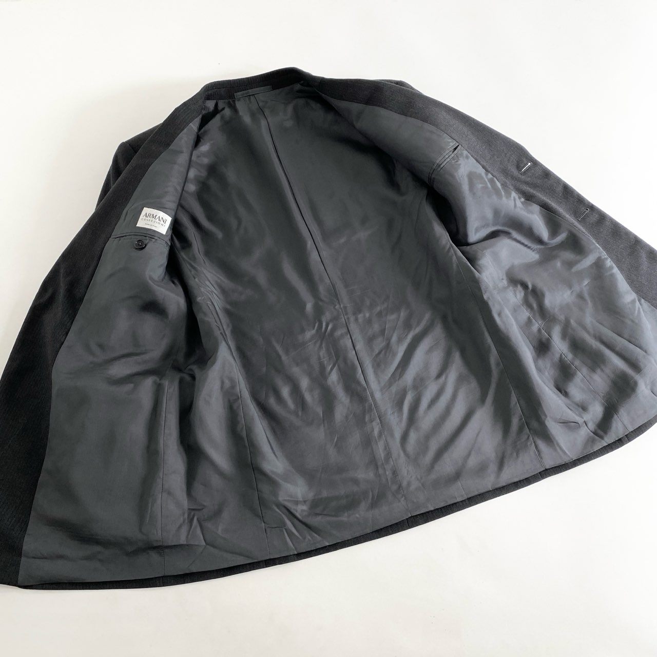 9i4 ARMANI COLLEZIONI アルマーニ コレッツォーニ スーツ セットアップ 52 ブラック フォーマル ビジネス セレモニー イタリア製