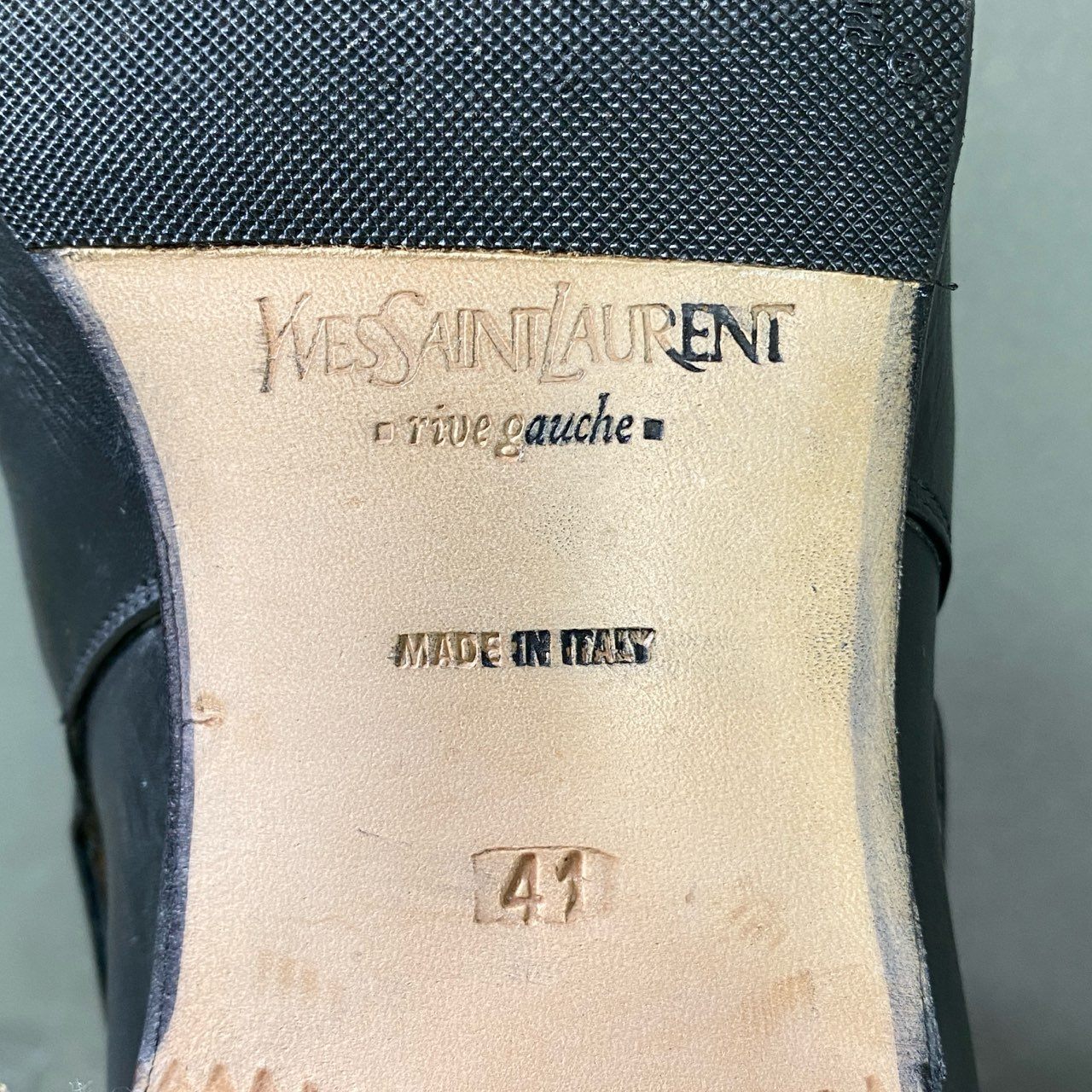 4d16 YVES SAINT LAURENT イヴサンローラン ROY55 MONK STORAP モンクストラップ レザーブーツ 41 ブラック Leather シューズ 箱 保存袋付き