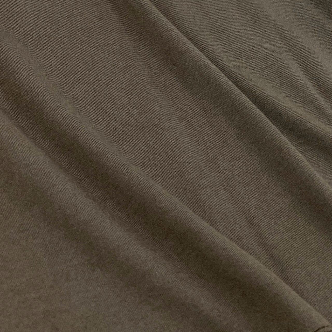 2f6 【未使用品】FEDELI フェデーリ マイクロゲージ 浅めVネック 半袖ニットシャツ ニットTシャツ サイズ44 ブラウン コットン100 メンズ 男性用