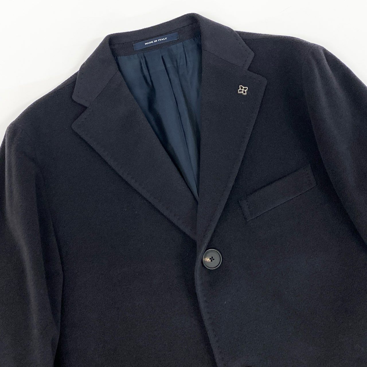57h4《美品》参考価格¥236.500 TAGLIATORE タリアトーレ C-LORD カシミヤ100% チェスターコート 48 ブラック フォーマル 最高級
