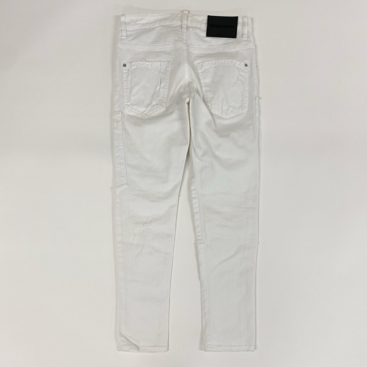 76g2 DSQUARED2 ディースクエアード SKATER JEAN ダメージ加工 ホワイトデニム ジーパン ボタンフライ S74LB0217 サイズ44 ホワイト コットン メンズ