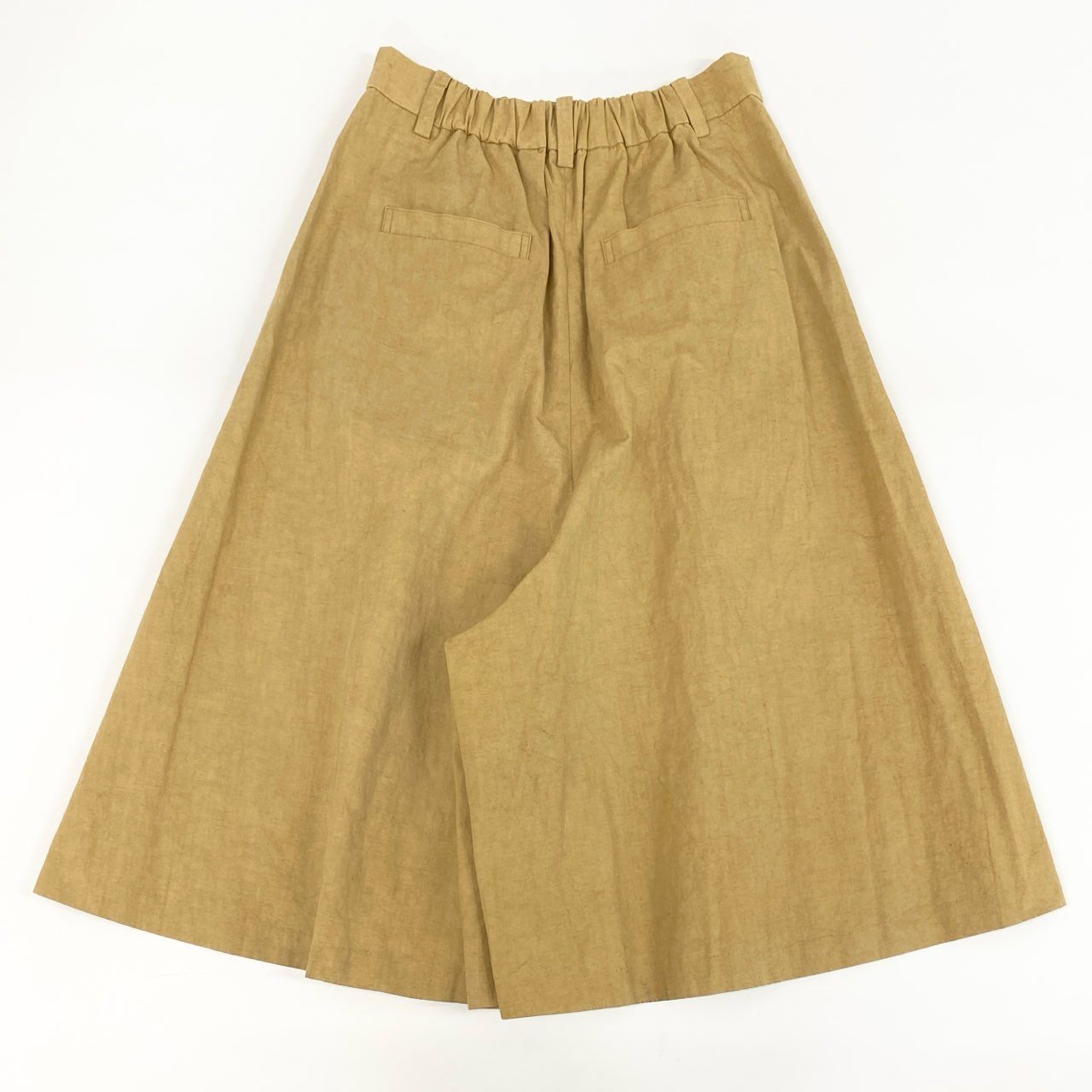 81h7 HOUSE OF LOTUS ハウスオブロータス タックパンツ ワイドパンツ キュロット M イエロー レディース 女性用u02t