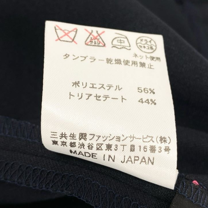 80g23 LEONARD レオナール スラックスパンツ オールストレッチ 無地 ウエストゴム レディース 女性用 0383461 44 ブラック