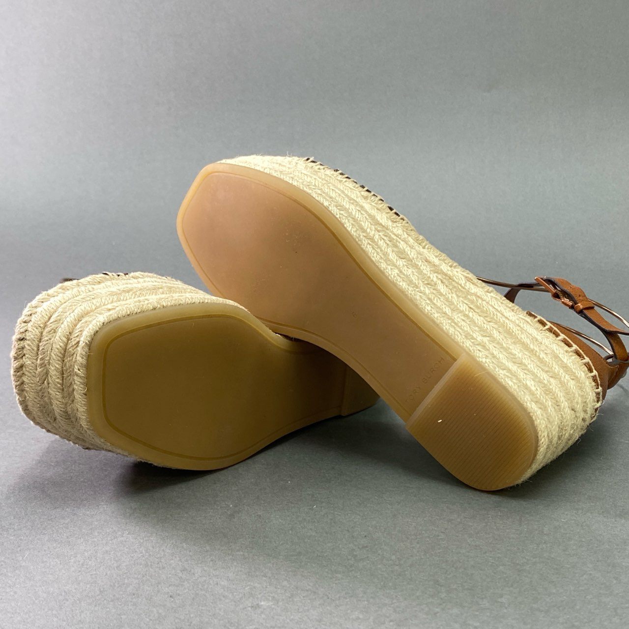 2k11 《極美品》 TORY BURCH トリーバーチ BOURBON 200 ウェッジソール レザーサンダル 154464 6 約23cm ブラウン シューズ イタリア製 箱付き