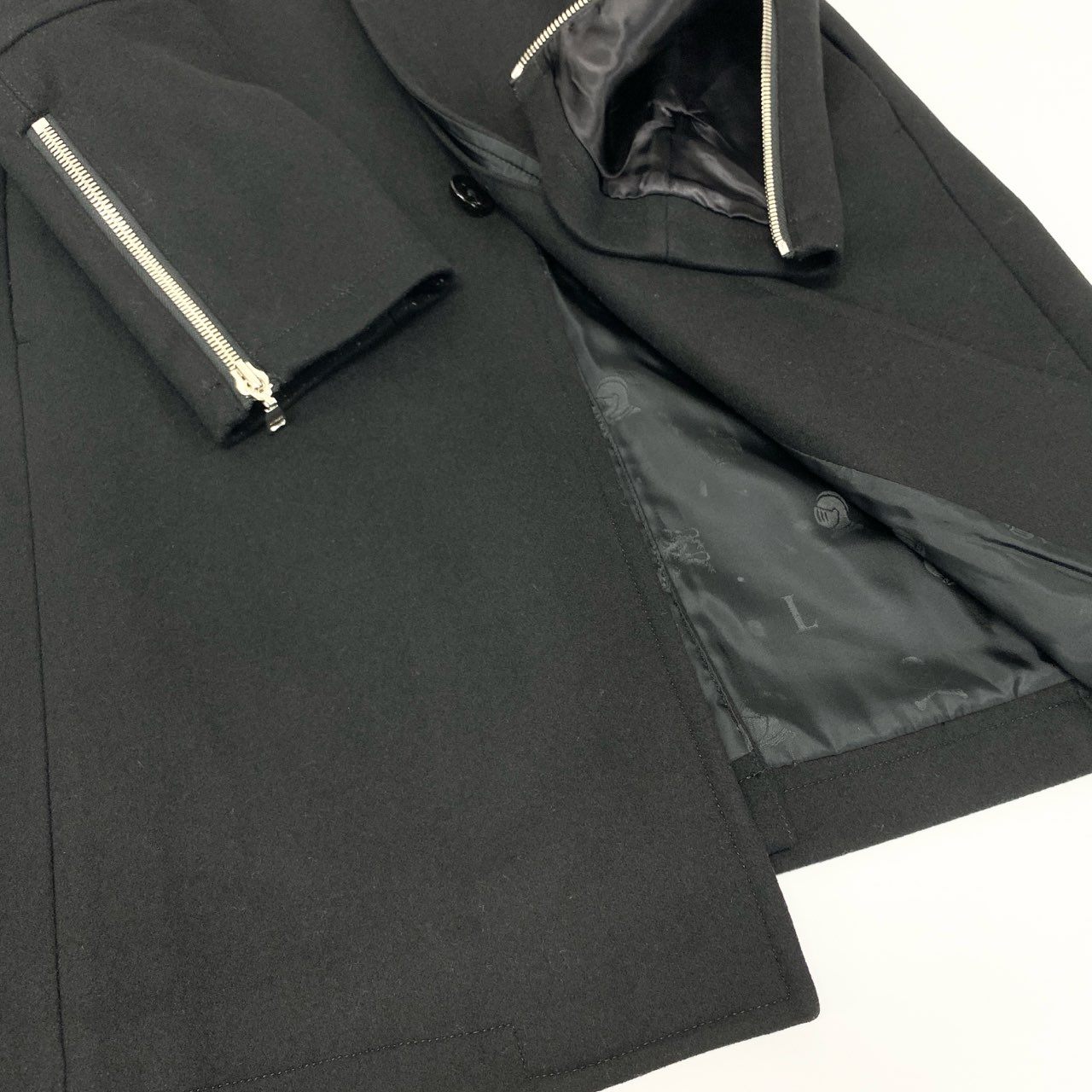 14j10 《美品》LOVELESS ラブレス チェスターコート ウールコート ロングコート 61B50-804-09 2サイズ ブラック メンズo07t