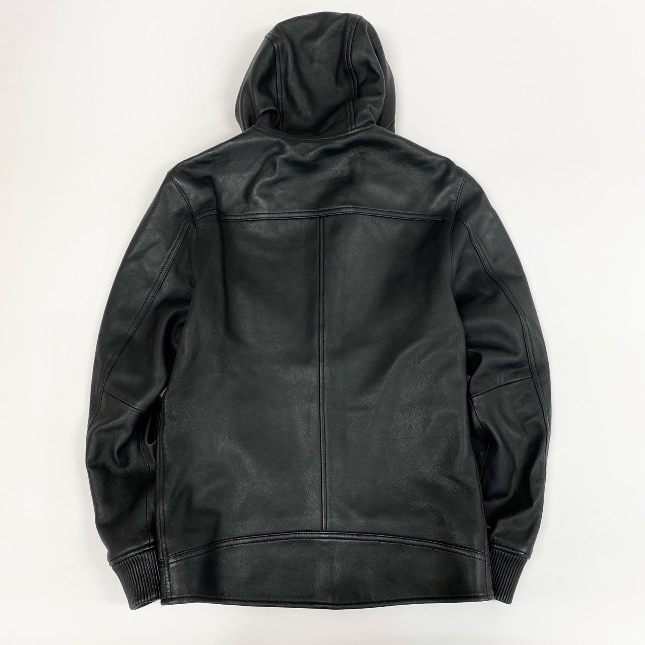 83i29 LOVELESS ラブレス ライダースジャケット レザージャケット フーデッドジャケット ラムレザー 61F53-202-09 Mサイズ ブラック メンズo07t