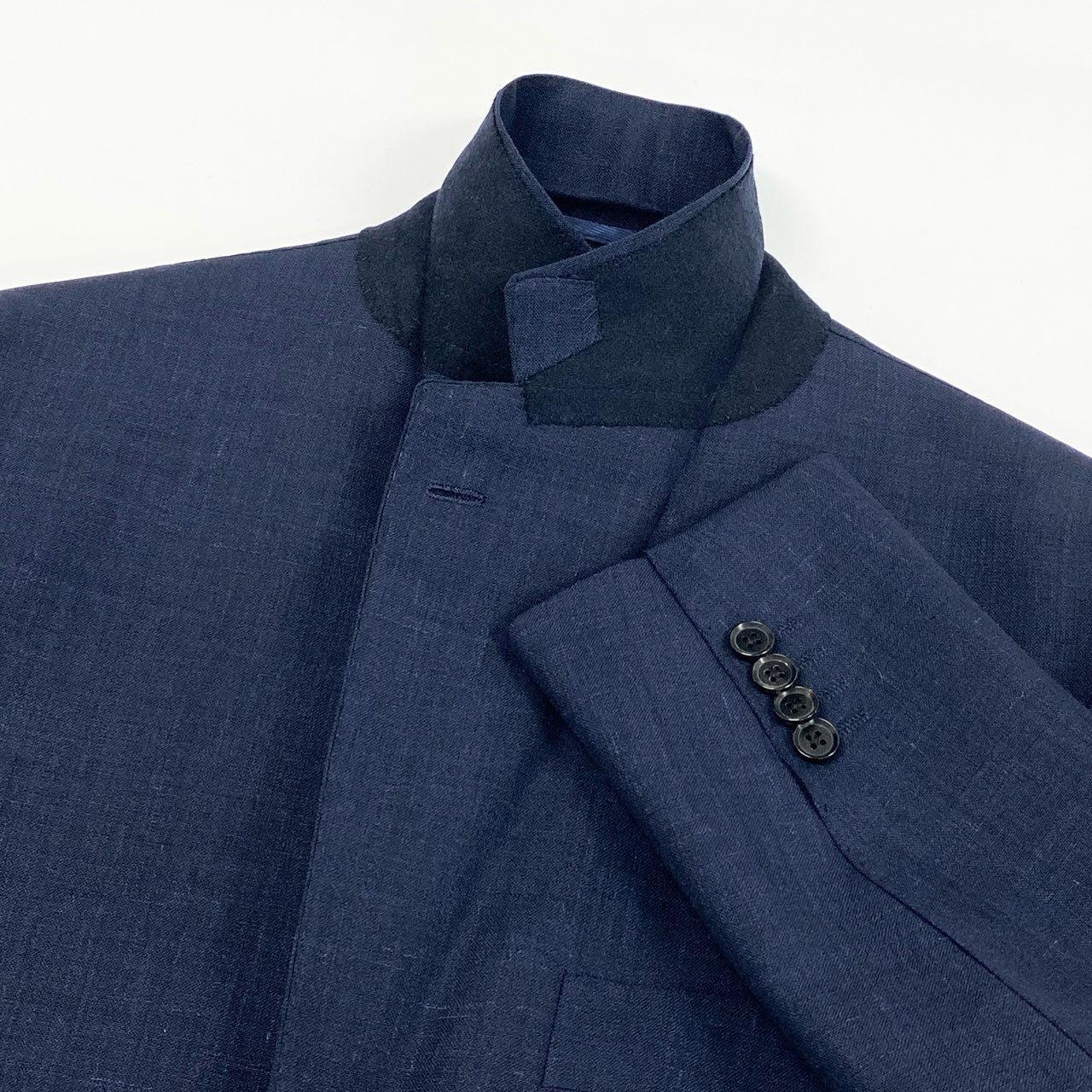 55f16 RING JACKET MEISTER リングヂャケット マイスター シングルスーツ セットアップ テーラードジャケット/スラックス サイズ52 ネイビー ウールシルク メンズ