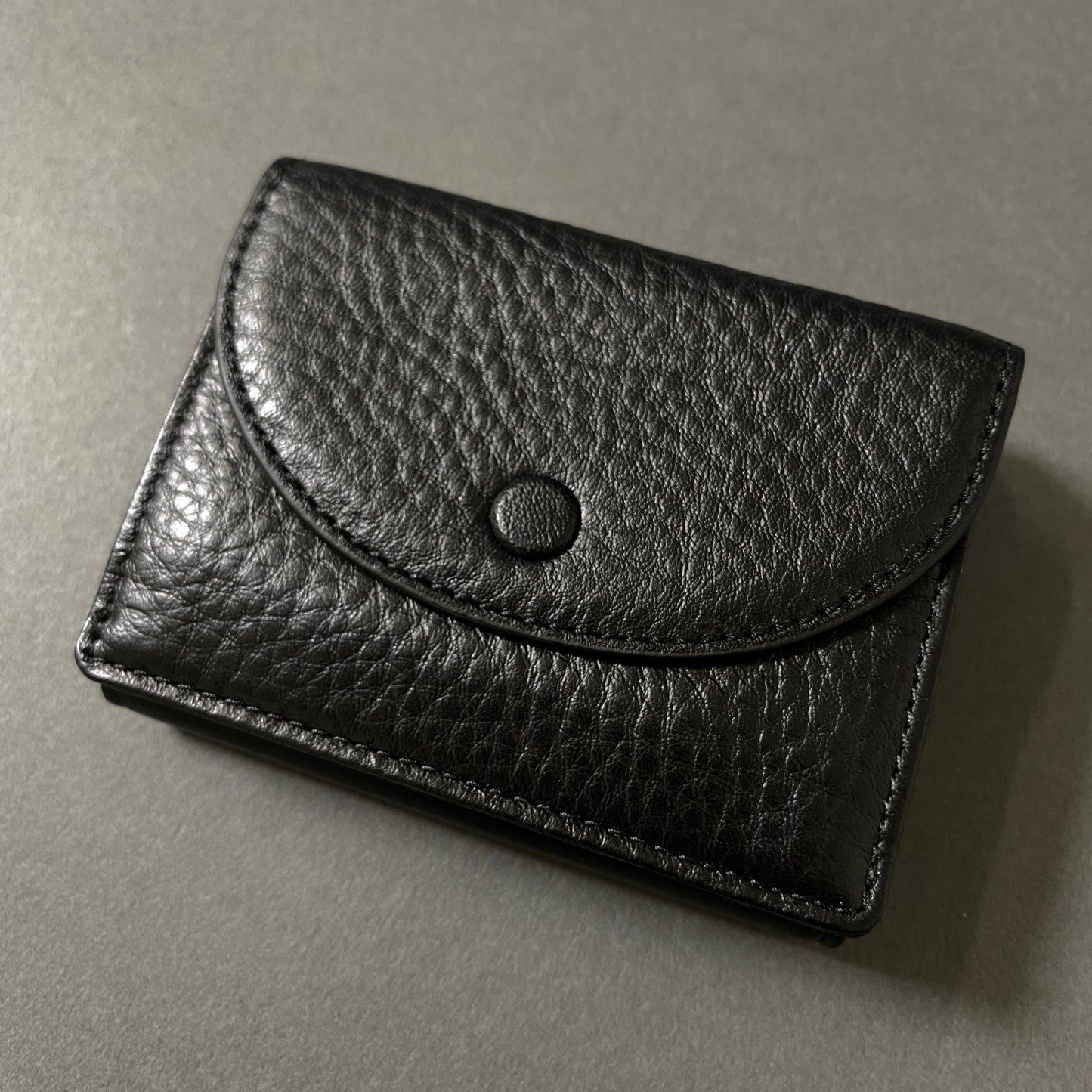 f28-8 《未使用保管品》 OAD NEW YORK オーエーディー ニューヨーク Leather Mini Wallet レザーミニウォレット ブラック レザー 三つ折り財布