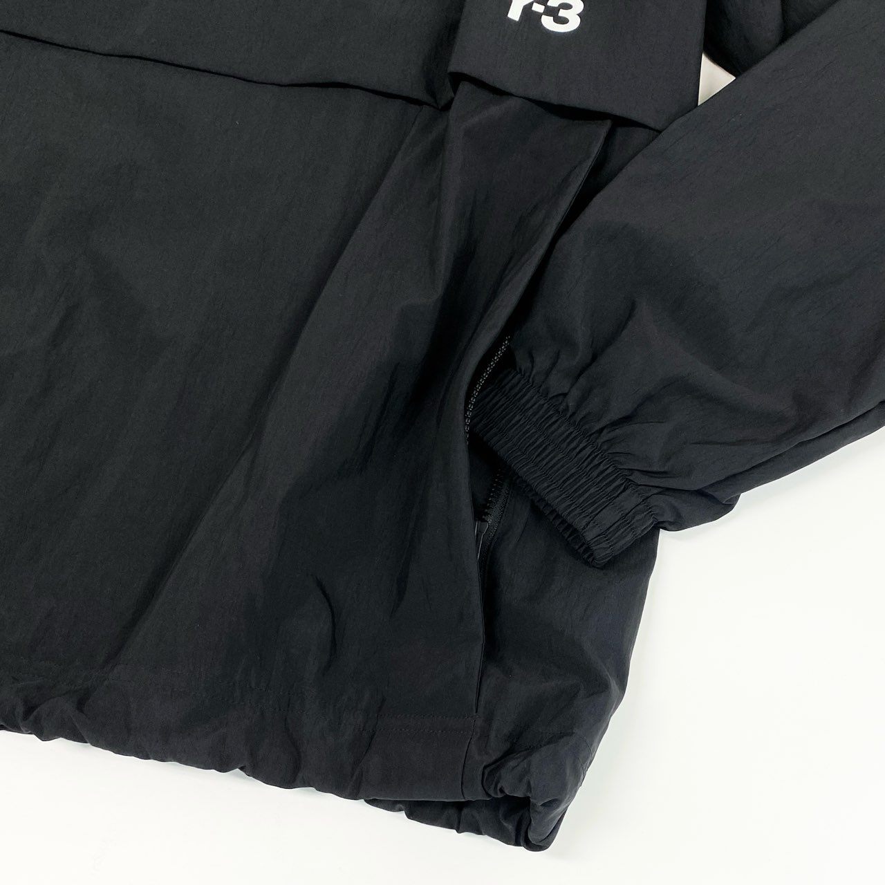 11f12 《美品》 Y-3 ワイスリー 3S NYL HZ ハーフジップ トラックジャケット JD9796 XS ブラック オーバーサイズ Yohji Yamamoto ヨウジヤマモト