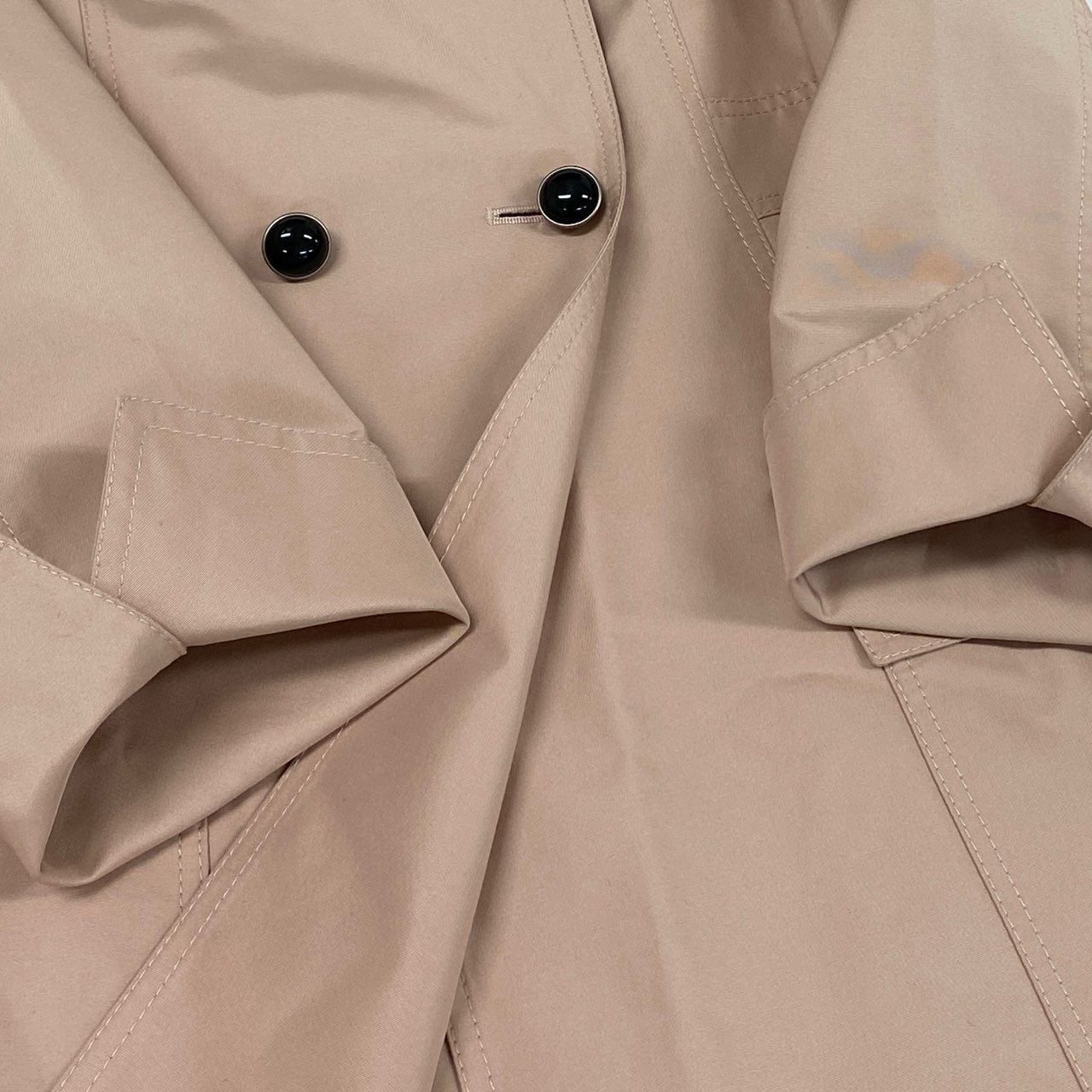 61g23 《美品》 FOXEY フォクシー シルクトレンチコート 29727 38 ピンク Silk Trench Coat スプリングコート
