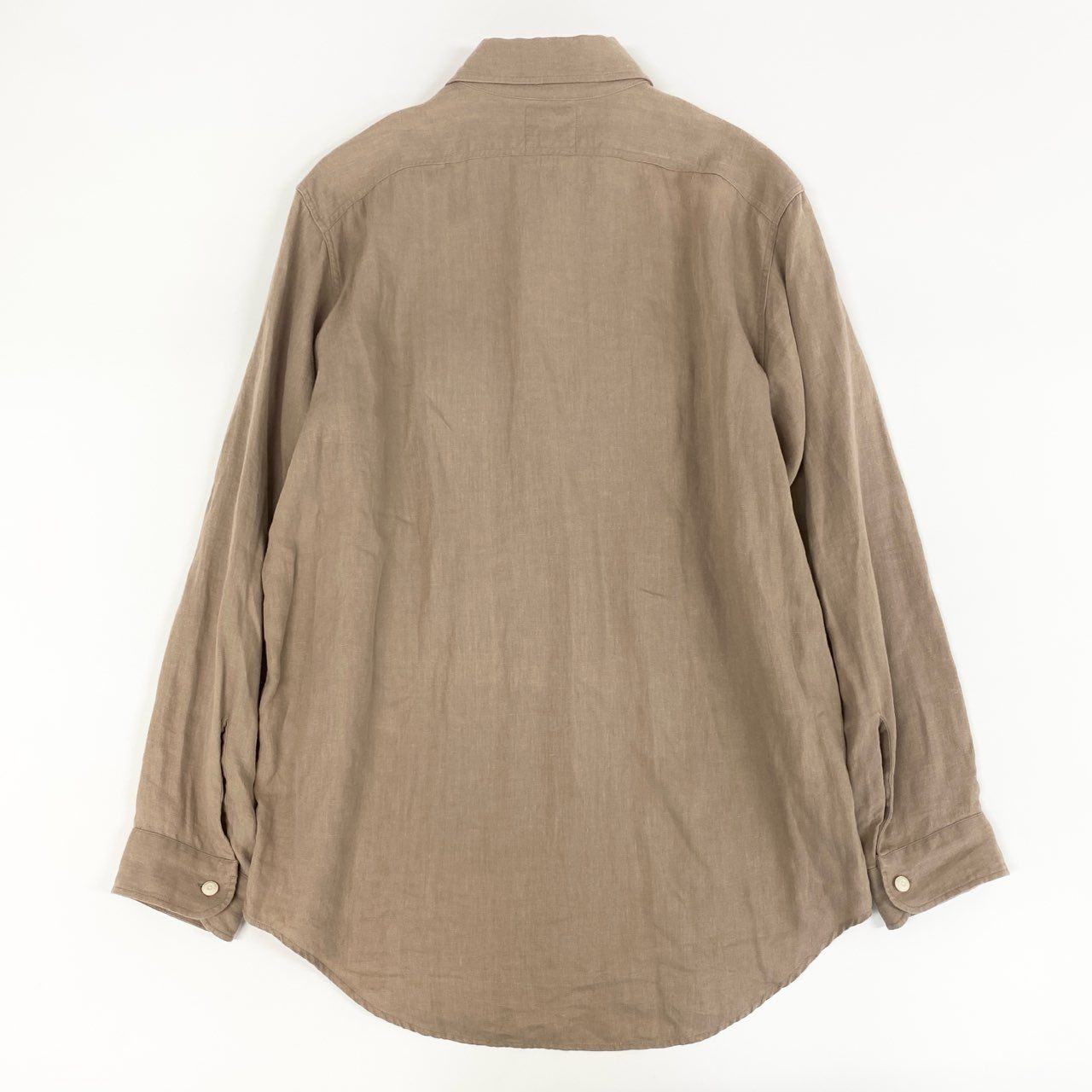 70f21 MADISONBLUE マディソンブルー ハンプトンリネンシャツ 長袖シャツ 無地 メンズシャツ ブラウス メンズ 男性用 MB181-5044 01 ベージュ リネン100%
