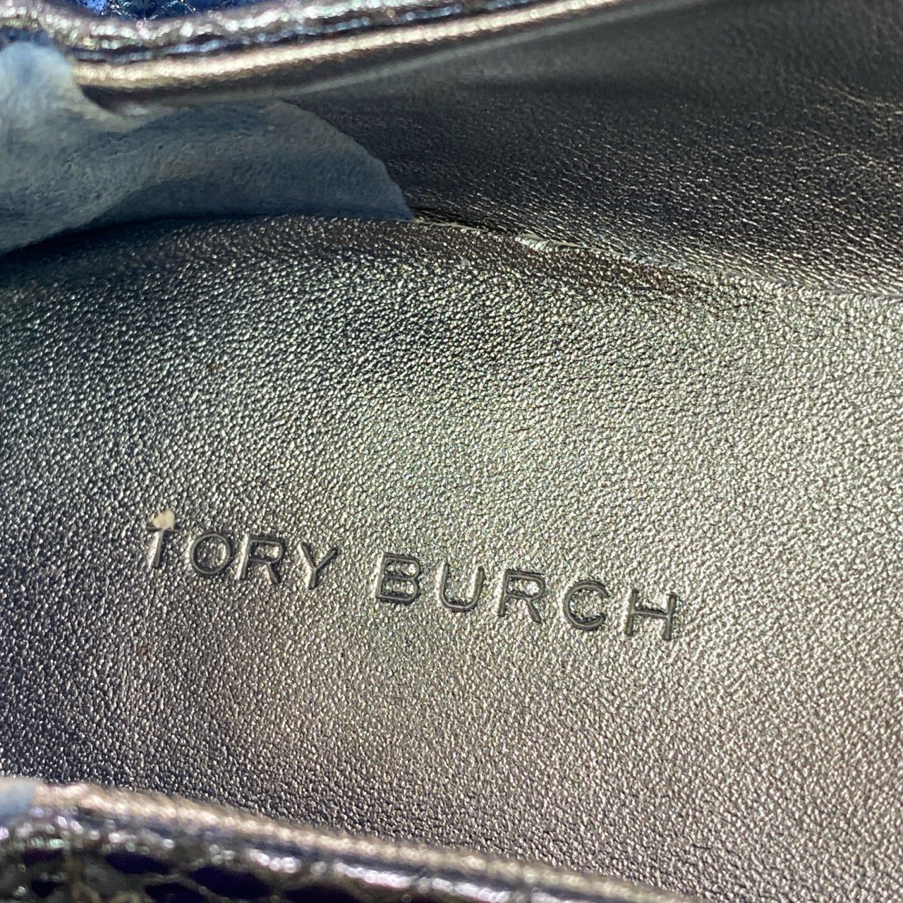 5c21 【 2足セット 】 TORY BURCH トリーバーチ シグネチャー フラットシューズ 6M ピンク ブルー レザー ゴールドプレート パイソン パンプス まとめ