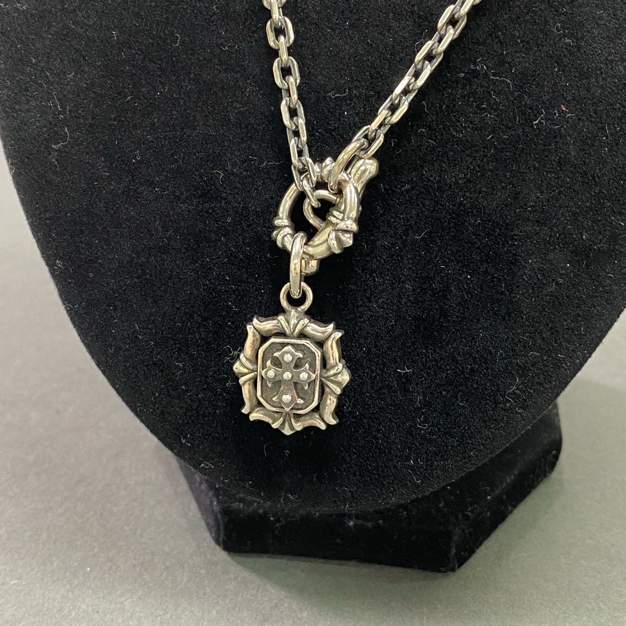 c26 Bizarre ビザール オニキス × シルバー マンテルネックレス 925 30.7g SILVER アクセサリー ジュエリー