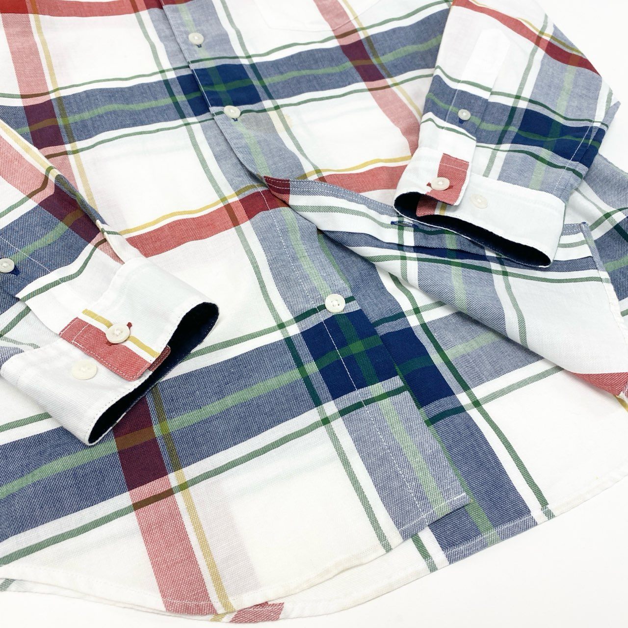 81j8 BLACK LABEL CRESTBRIDGE ブラックレーベル クレストブリッジ チェックシャツ 長袖シャツ 胸ポケット ワンポイント刺繍 51M15-114-02 Mサイズ マルチカラー メンズo07t