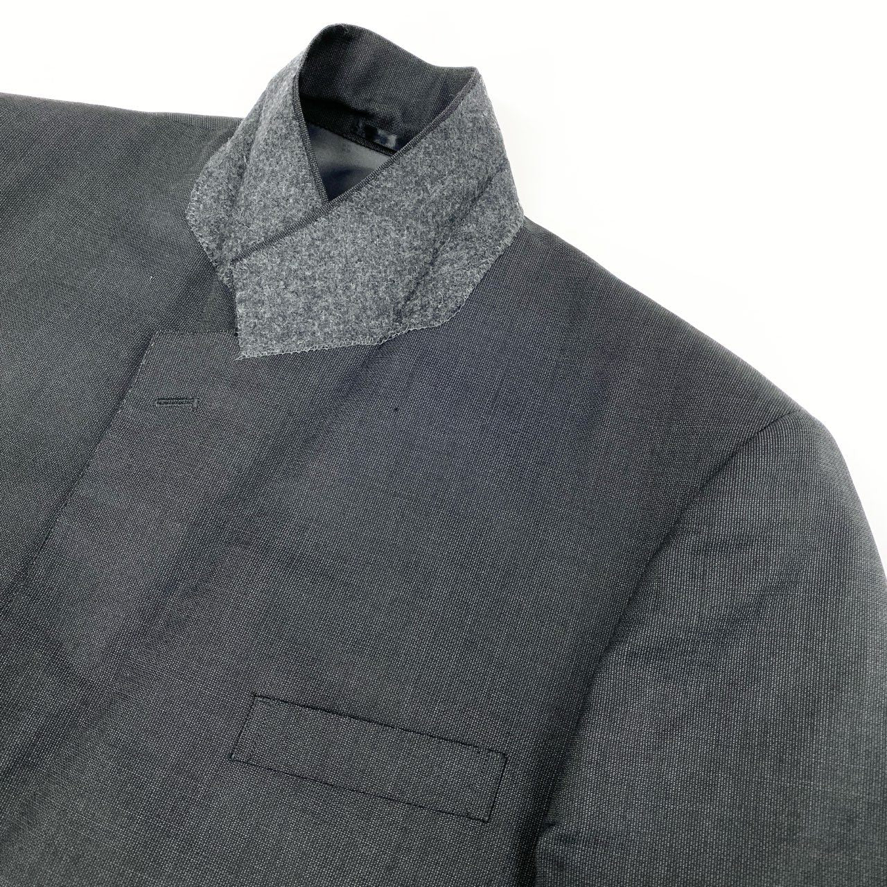59h28 GIANNI VERSACE ジャンニヴェルサーチ セットアップスーツ テーラードジャケット スラックスパンツ ビジネス フォーマル ダークグレー ウール メンズo07t