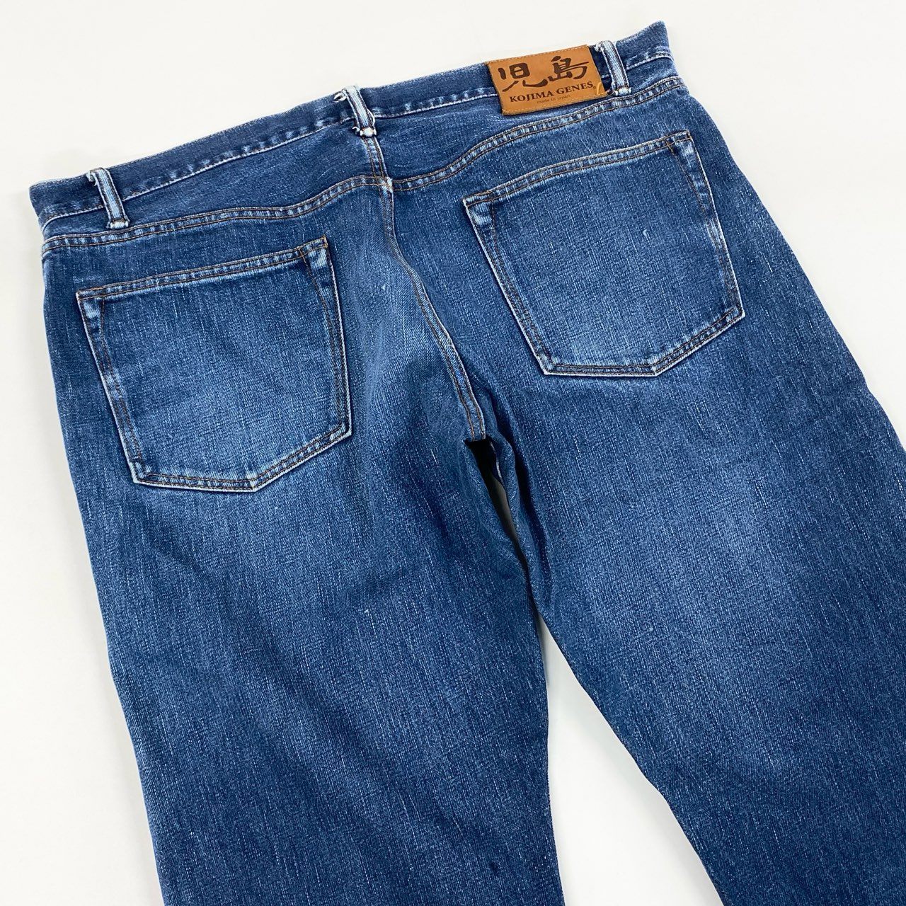 66g24① 児島ジーンズ KOJIMA GENES デニムパンツ ジーパン 5ポケット サイズ42 インディゴブルー コットン100 メンズ 紳士服_