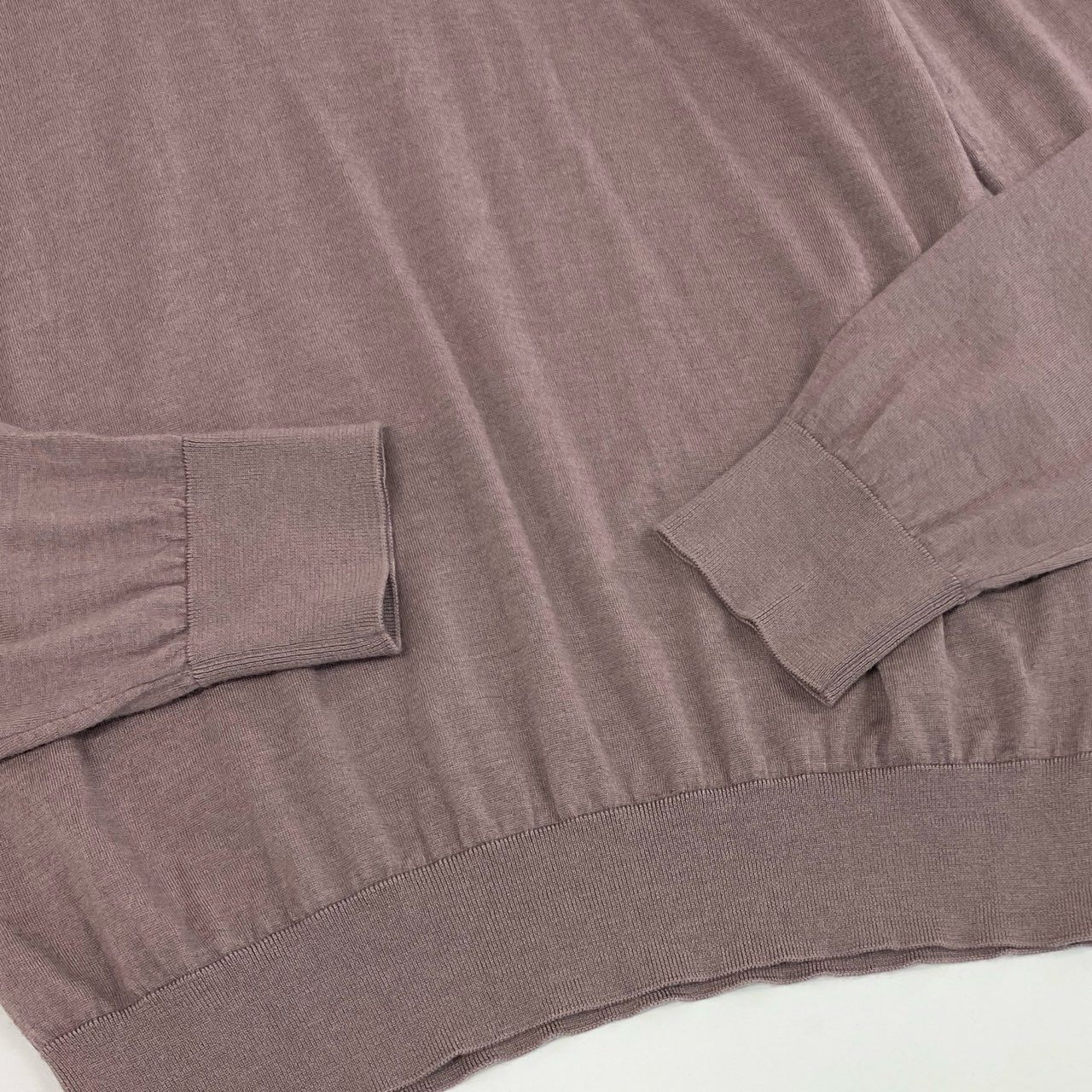 18f19 Ermenegildo Zegna エルメネジルドゼニア タートルネックニット セーター 長袖ニット カシミヤシルク カシミア混 イタリア製 L 52 パープル系