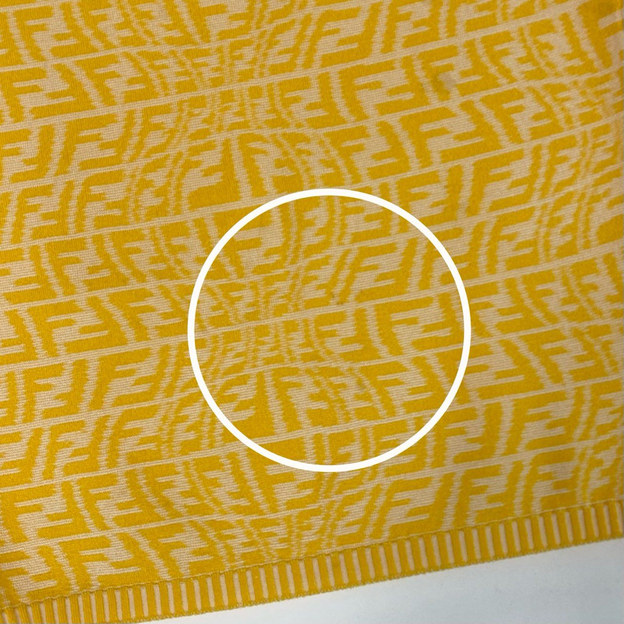 54b7 【美品】FENDI フェンディ 2021 ズッカ柄 ニットスカート FF Logo Pencil Skirt 38サイズ イエロー レディース 女性用ta1