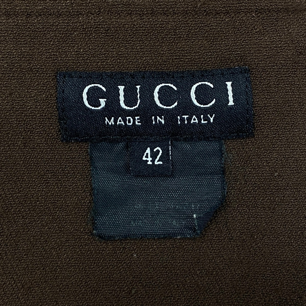Ef5 GUCCI グッチ クロップド丈 ストレッチパンツ GGロゴ 金ボタン サイズ42 ブラウン レディース 女性服u02t