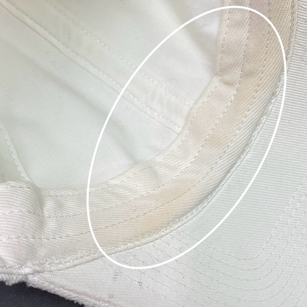 5d5 BALENCIAGA バレンシアガ ベースボールキャップ ブランドロゴキャップ ダメージ加工 コットンキャップ ユニセックス L 59cm ホワイト コットン100%