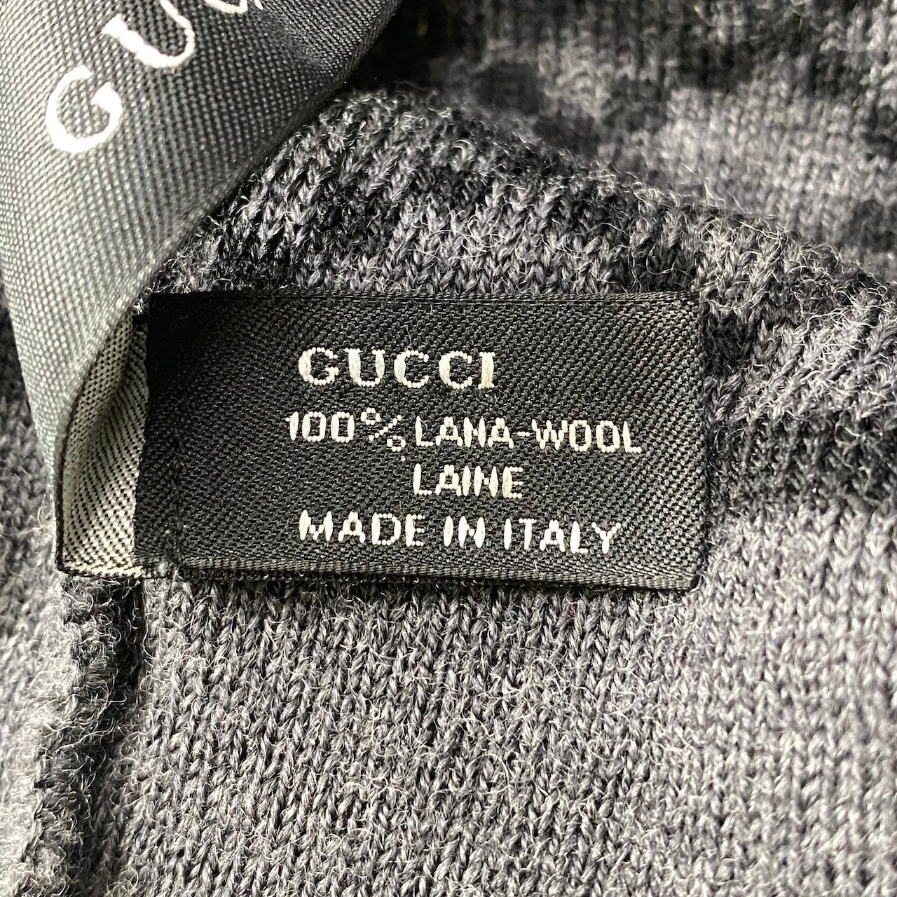 g1 GUCCI グッチ GG柄 ニットキャップ ニット帽 帽子 ウールニット イタリア製 ユニセックス 男女兼用 ブラック ウール100%