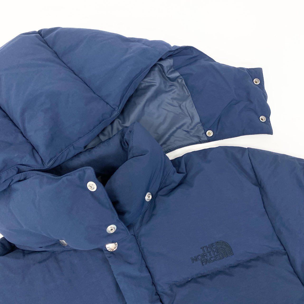 54h27 THE NORTH FACE ノースフェイス CAMP SIERRA LONG COAT ダウンコート アウター ロゴ刺繍 フード ND91639 サイズM ブルー メンズ アウトドアu02t