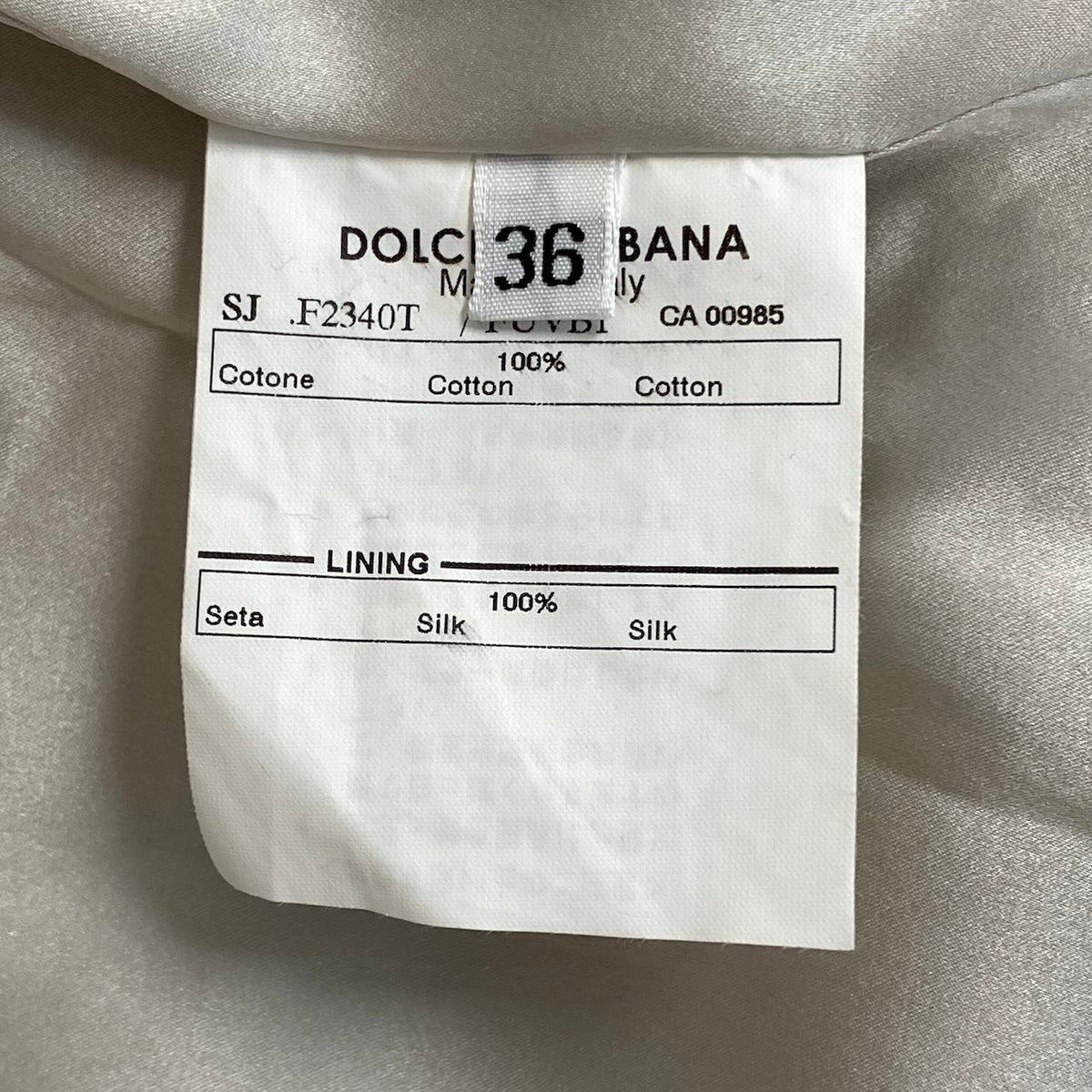 i19 DOLCE&GABBANA 2006AW ランウェイ着 ナポレオンジャケット イタリア製 36サイズ ブラウン コットン100% レディース 女性用u02t