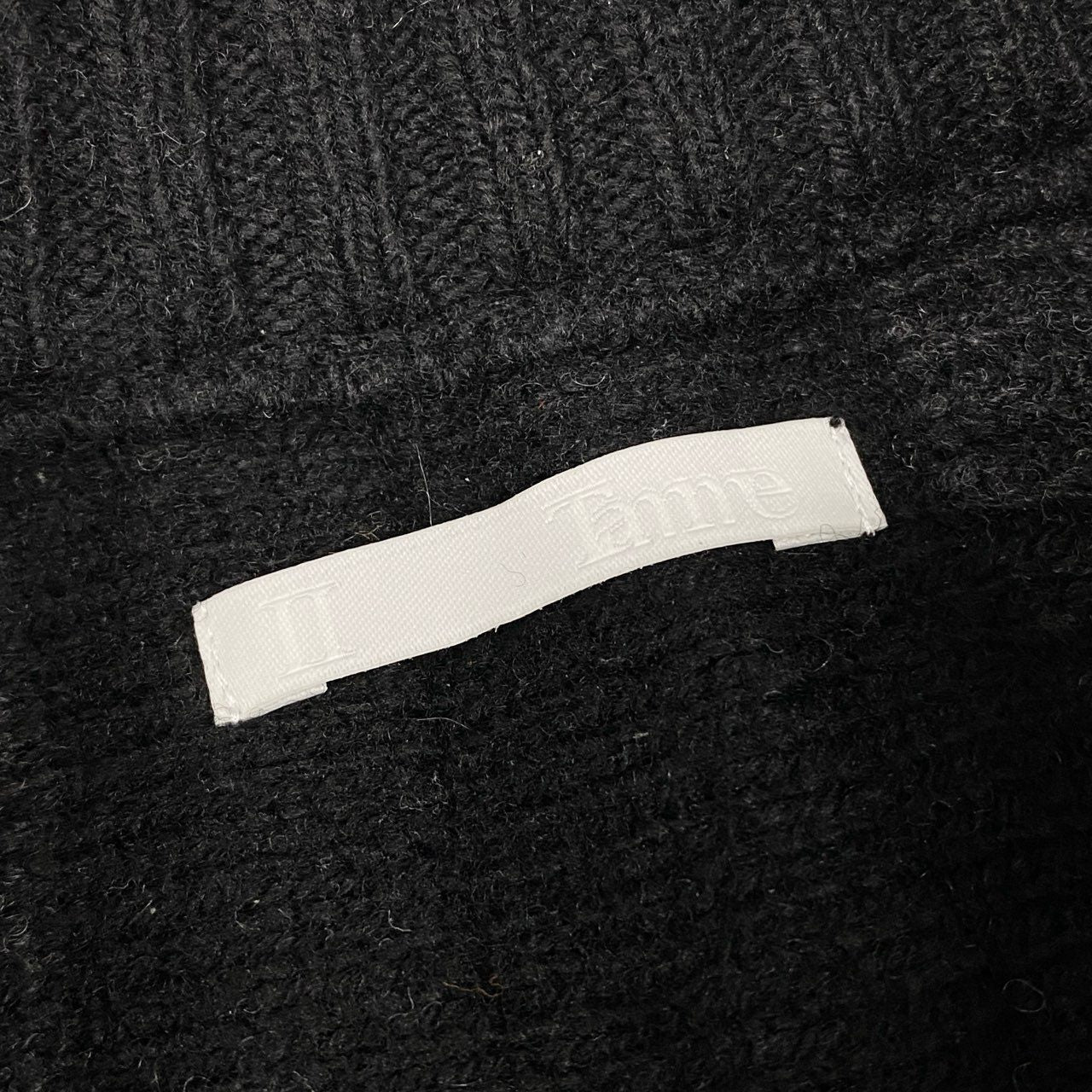 40c29 Tamme タム SLIT 3D KNIT ニットプルオーバー 裾スリット 凹凸生地 厚手ニット セーター 22A0060 Ⅱ ブラック グレー ネイビー