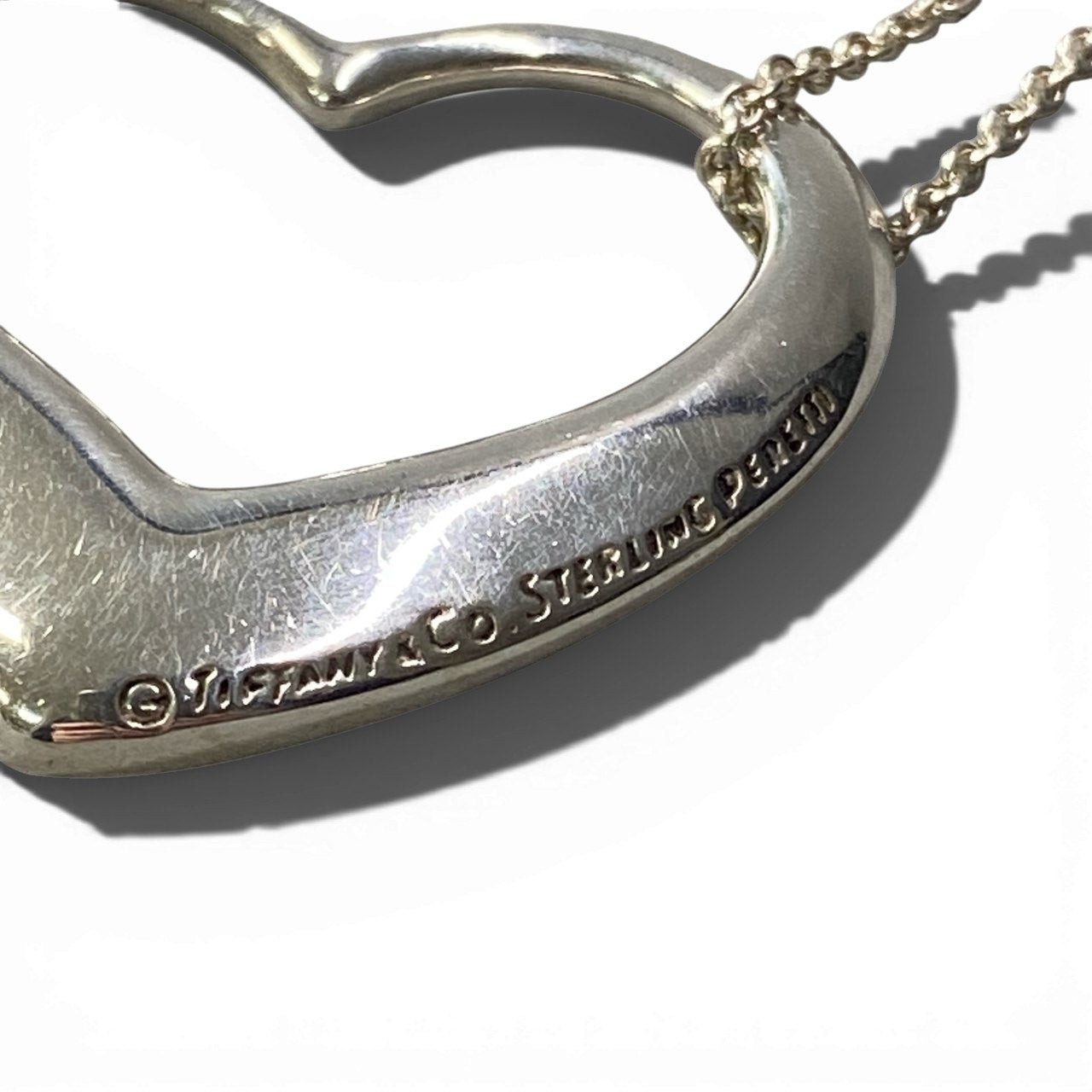 b2 Tiffany&Co ティファニー ラージオープンハート ネックレス シルバー 925 15g トップ3.5cm Large Open Heart Necklacet18r