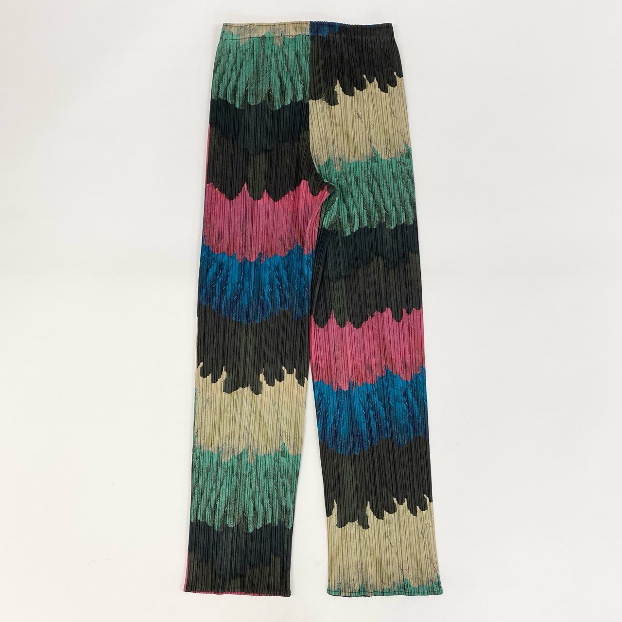 13h29 PLEATS PLEASE ISSEY MIYAKE プリーツプリーズ イッセイミヤケ 日本製 シンメトリー 総柄プリント プリーツパンツ ボトムス ウエストゴム PP33-JF711 3 マルチカラー レディースo07t