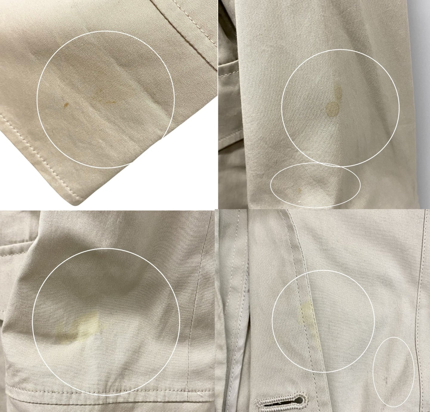 77e18 BURBERRY バーバリー テーラードジャケット ブレザー 背抜き 裏地チェック柄 Lサイズ ベージュ コットン メンズo07t