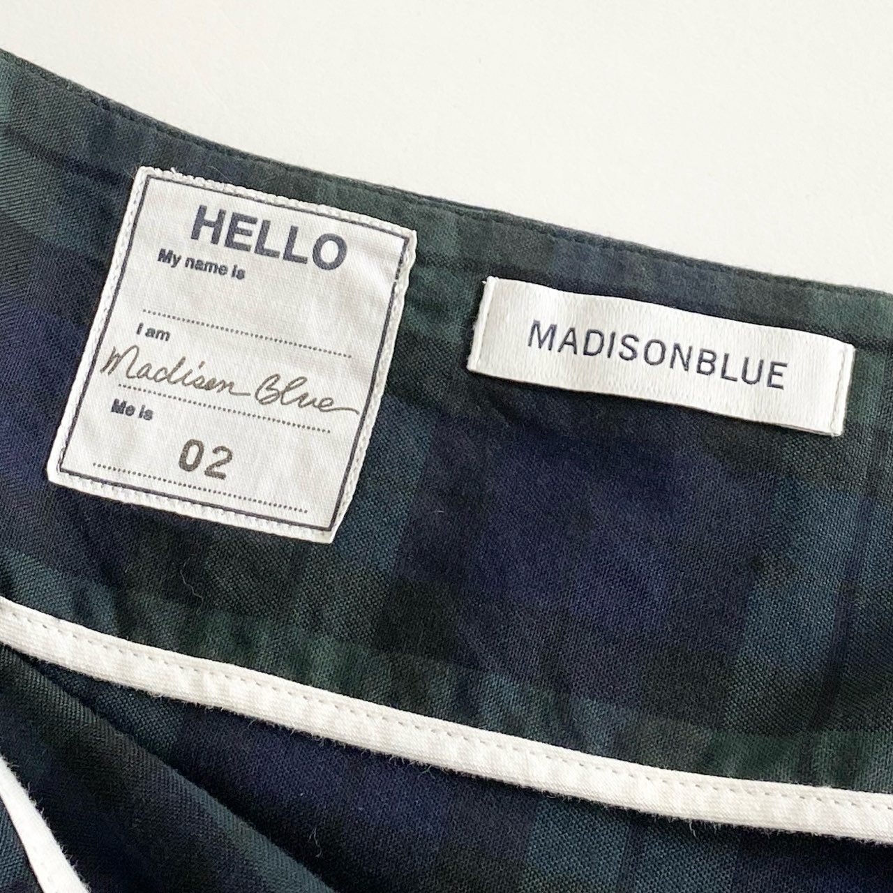75i12 MADISONBLUE マディソンブルー 日本製 チェック柄 フレアロングスカート ボトムス MB171-6002 M グリーン コットン