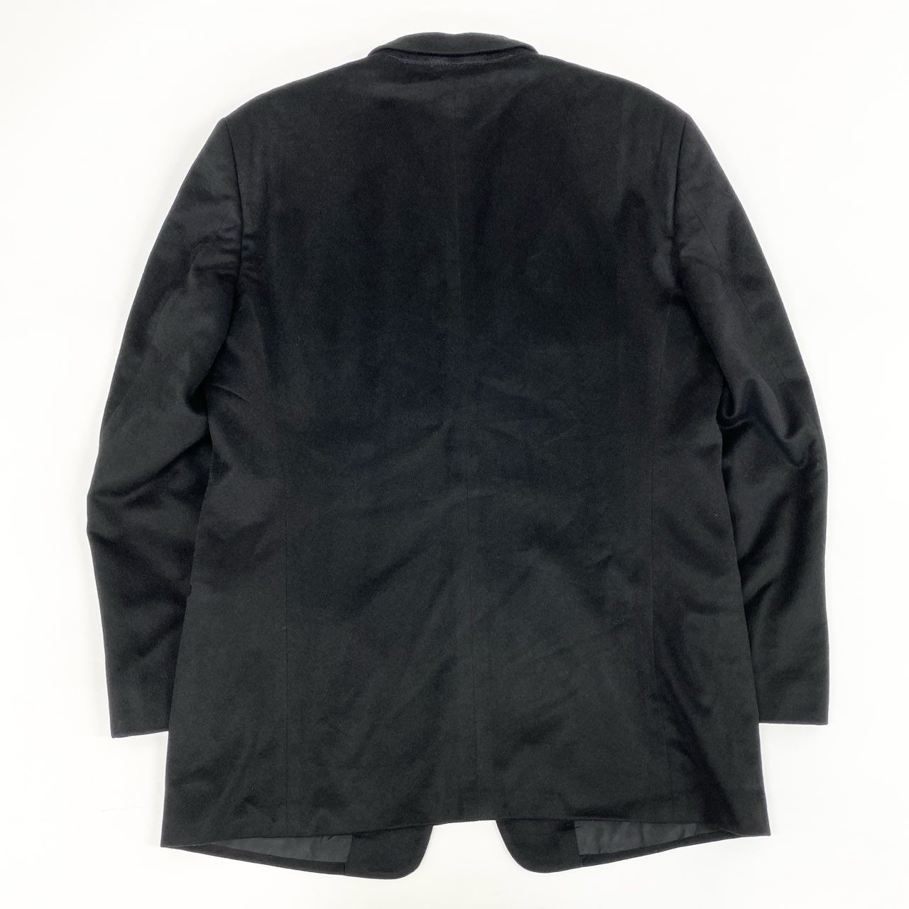 81h7 ARMANI COLLEZIONI アルマーニコレッツォーニ テーラードジャケット ブレザー 総カシミヤ 52 ブラック カシミア100% メンズk02i