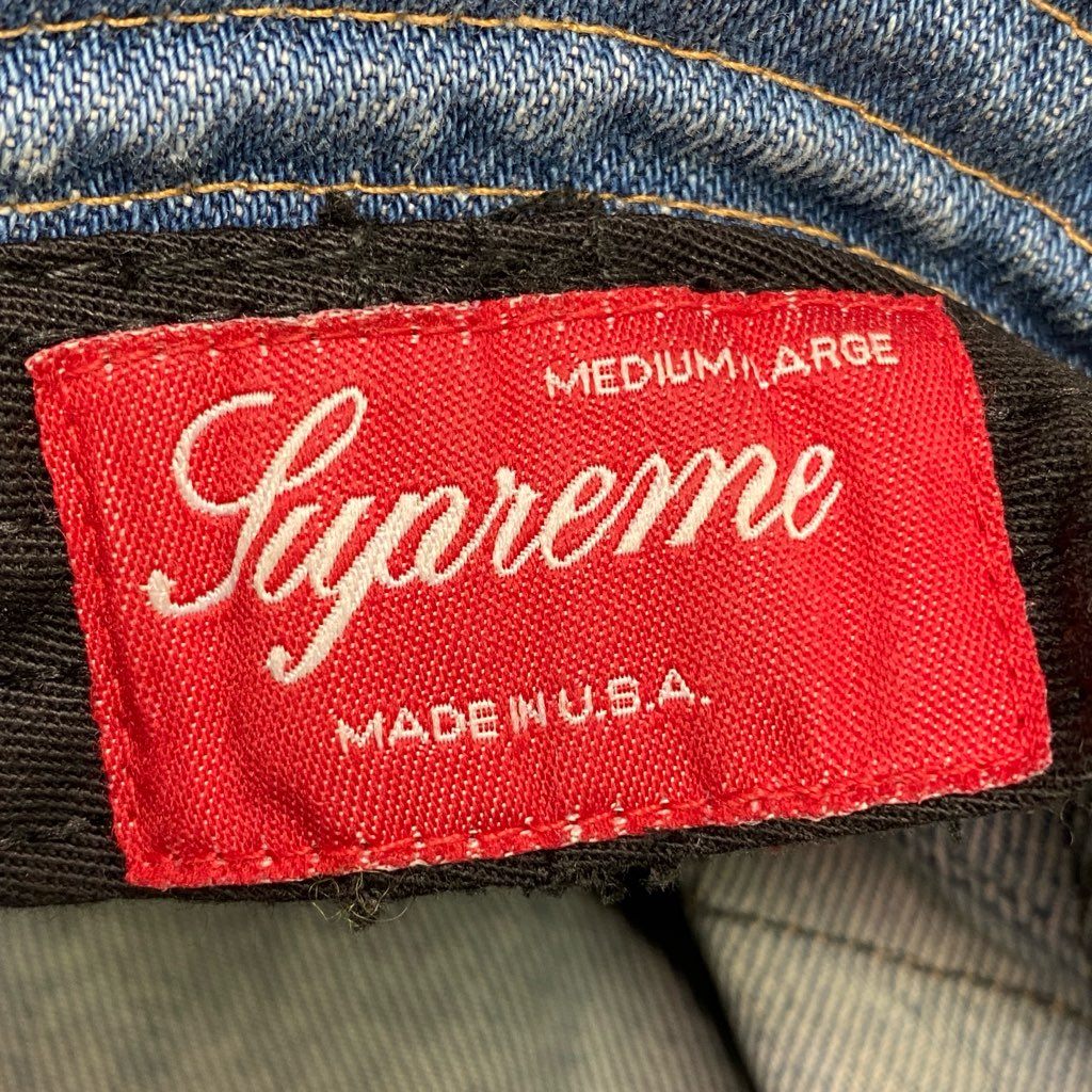 8d5 Supreme シュプリーム Diamond Stitch Crusher Hat バケットハット クラッシャーハット ブランドロゴ コットン100% M/L ブルー コットン100%