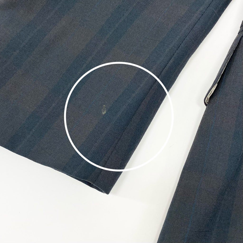 16a27 Burberrys バーバリーズ ダブルブレスト テーラードジャケット ブレザー 金ボタン チェック柄 90-78-165 A4 ネイビー系 ウール100% メンズ 男性用o07t