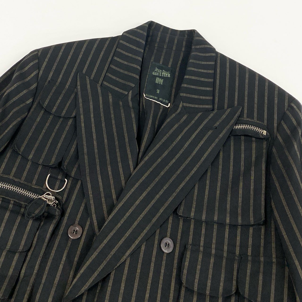 73f27【Archive vintage】Jean Paul GAULTIER HOMME ジャンポールゴルチエ オム タクティカルギミック ダブルジャケット サイズ50 メンズ Gimmick double jacket 90'S mens Japan vintage
