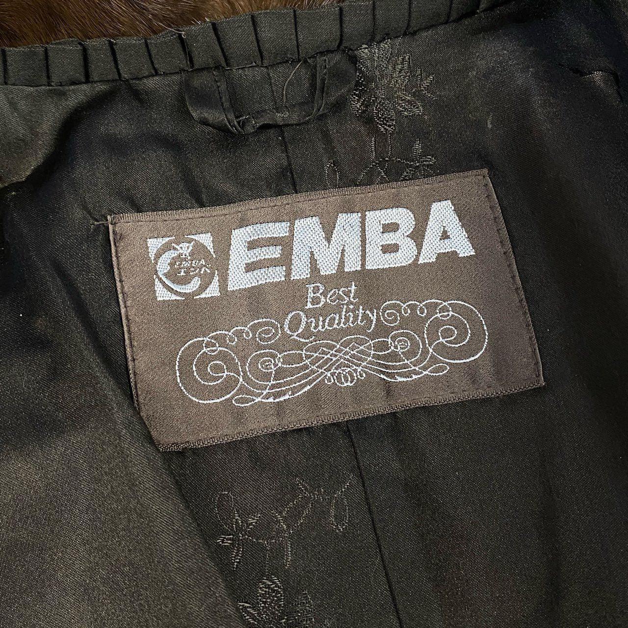 23l1 EMBA エンバ スカンブラウンミンク レアデザイン コート 11号 ブラウン 本毛皮 デミバフ ジャケット MINK FUR リアルファーt18r