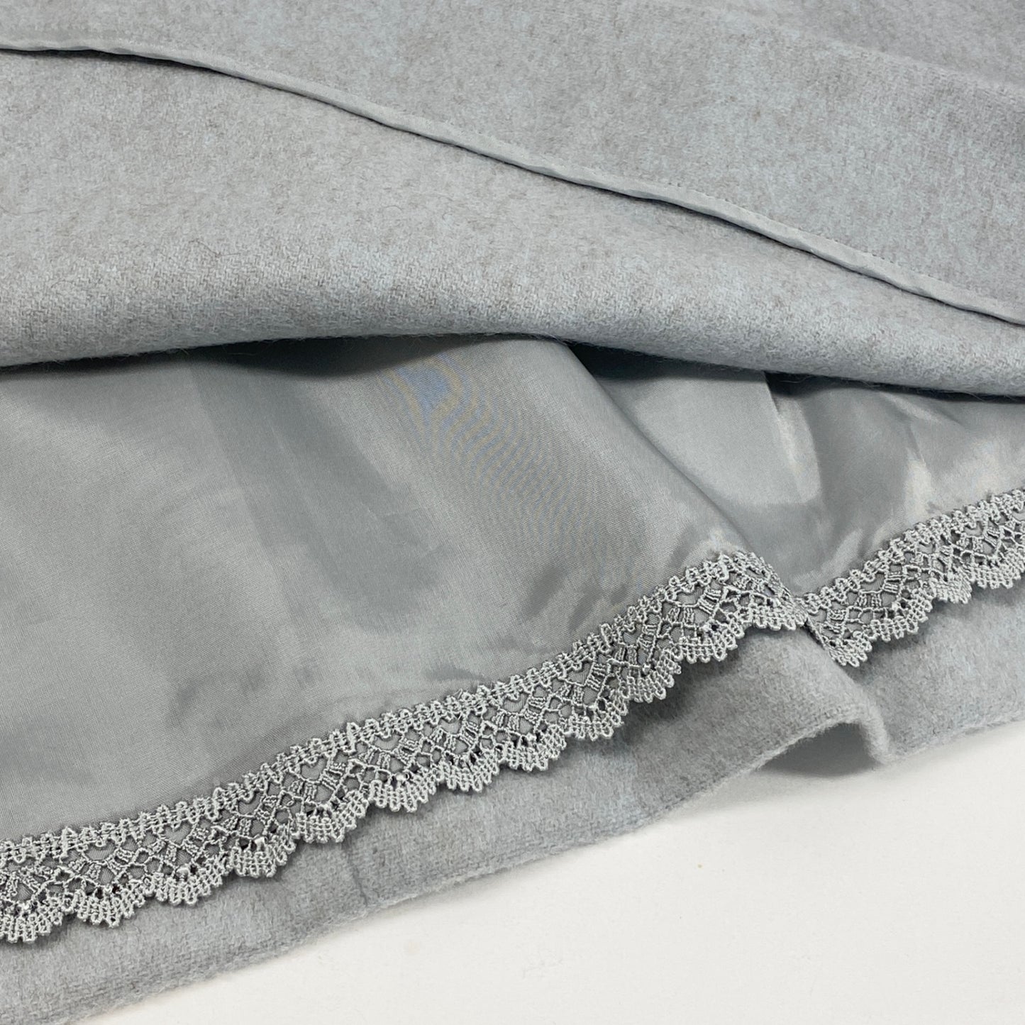 17h20《美品》 FOXEY フォクシー Charlotte シャーロット カシミヤドレス ノースリーブワンピース 42357 サイズ40 アンティークブルー レディースk02i