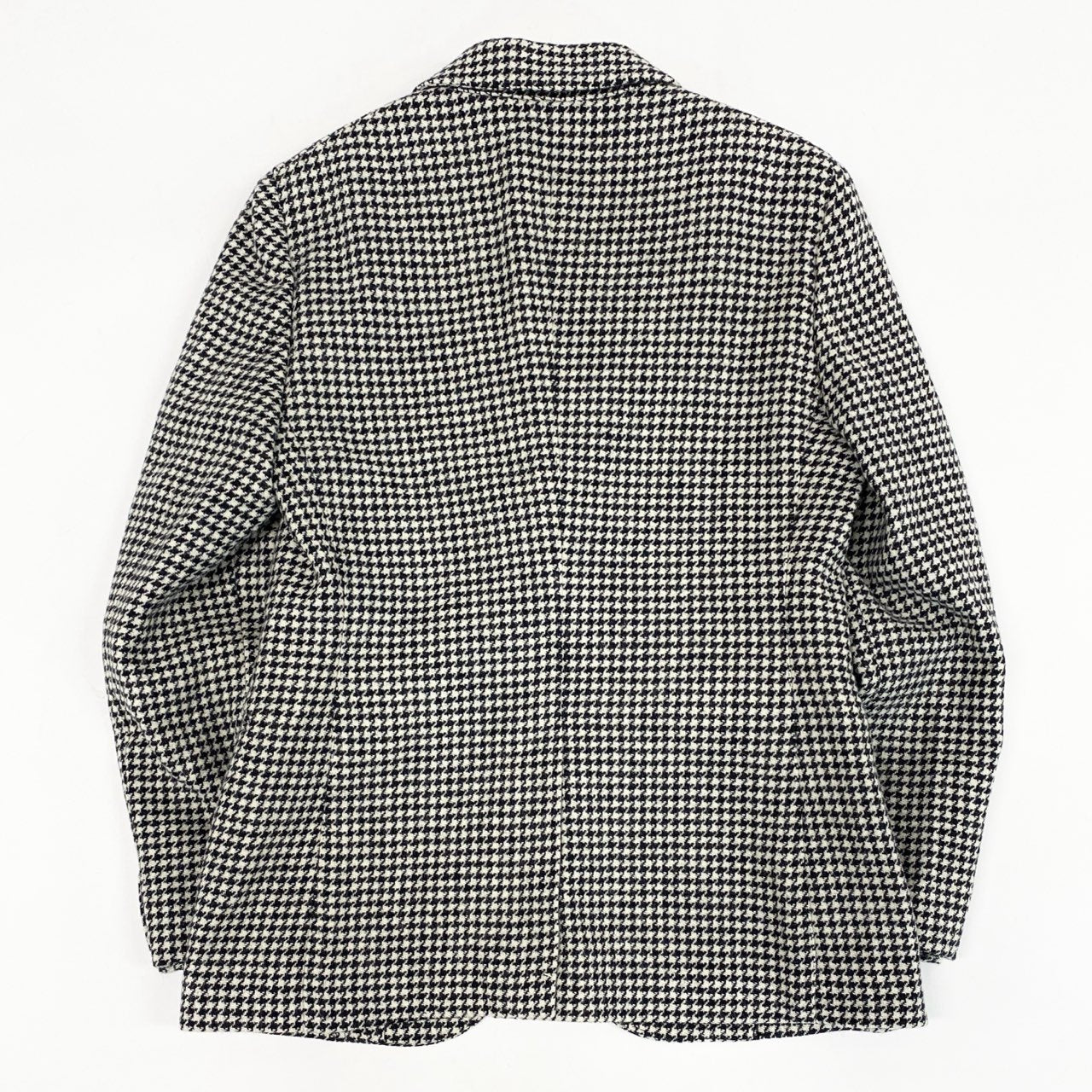 12b19 LARDINI ラルディーニ イタリア製 テーラードジャケット ツイードジャケット 千鳥格子 ブートニエール付 ウール レディース 40 ブラック ホワイト