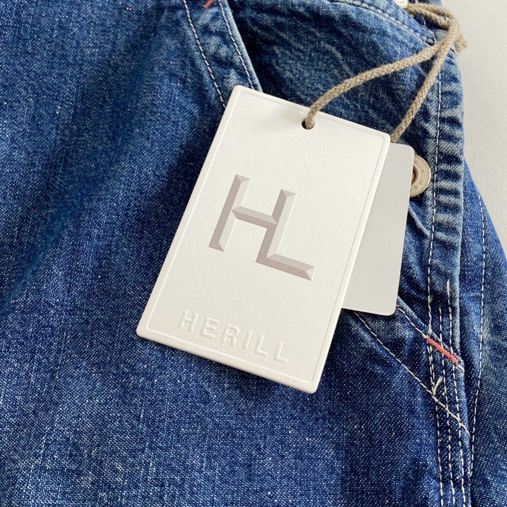 31d27 HERILL ヘリル × Ron Herman ロンハーマン デニムサロペット オーバーオール オールインワン 23-030-HL-8071-1 サイズ00 インディゴブルー コットン100% レディース